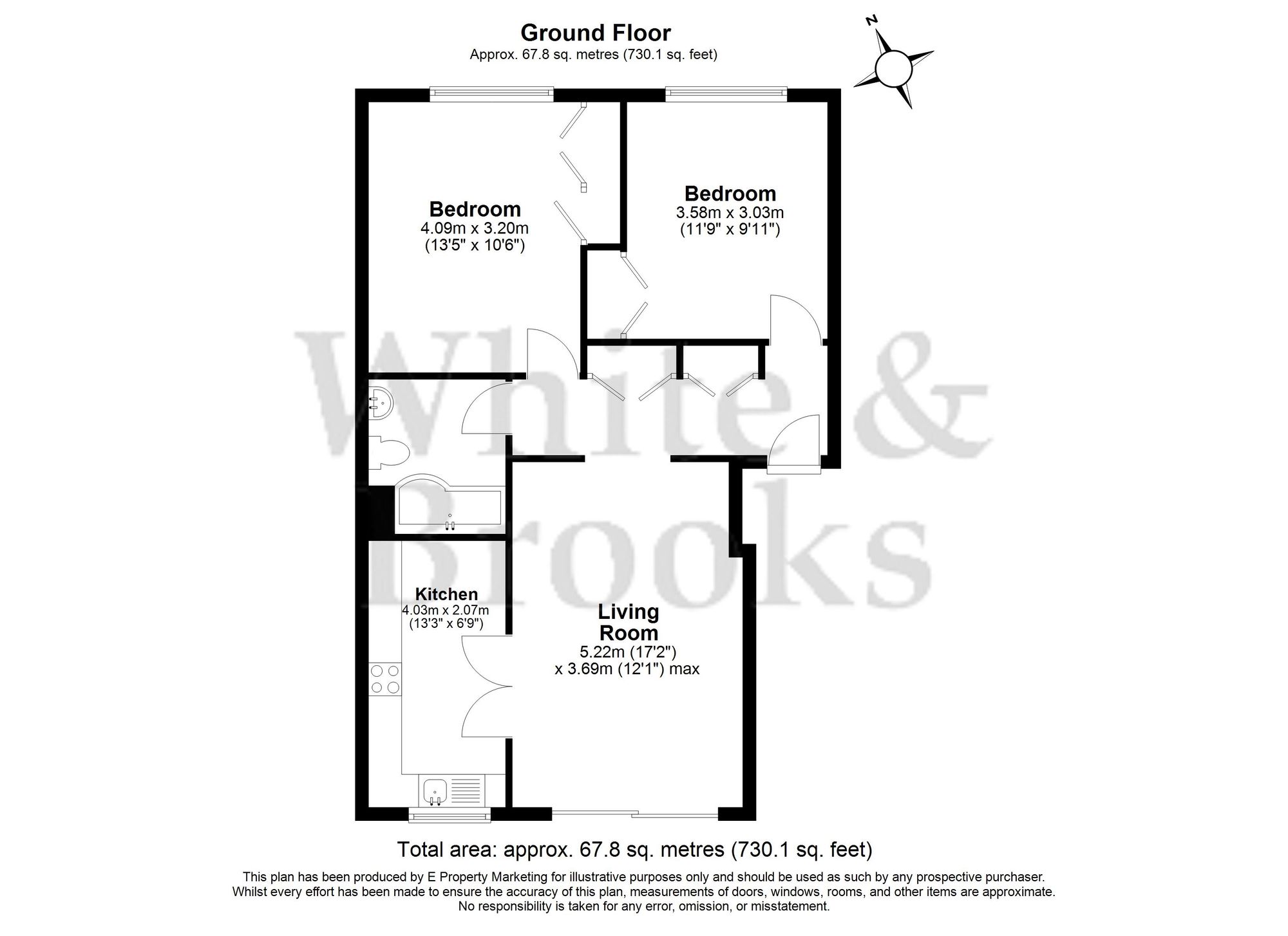 Flat 3, Lion Court Mill Park Road, Bognor Regis floorplan