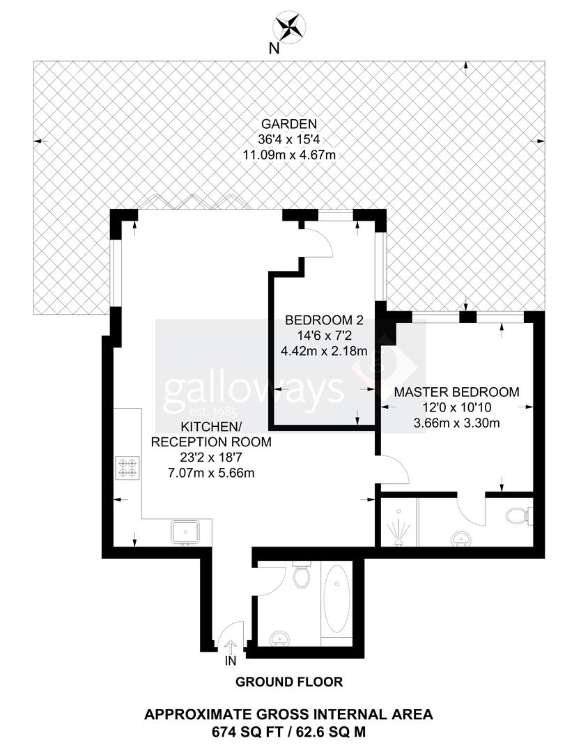 Flat 3 Keswick House 207A, Anerley Road, Anerley floorplan