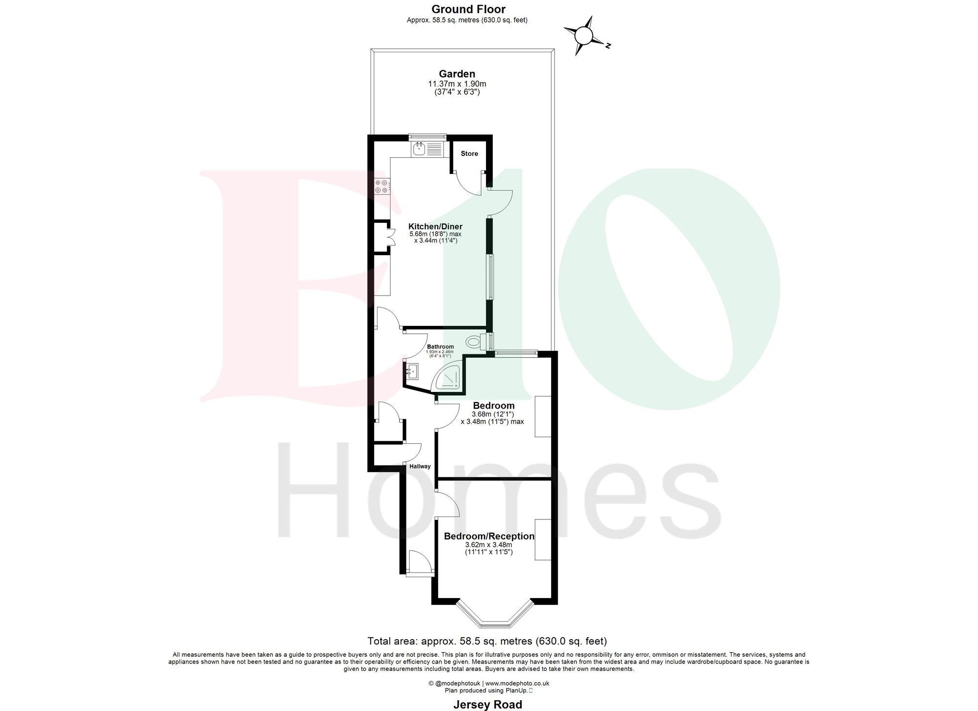 2 Jersey Road, London floorplan