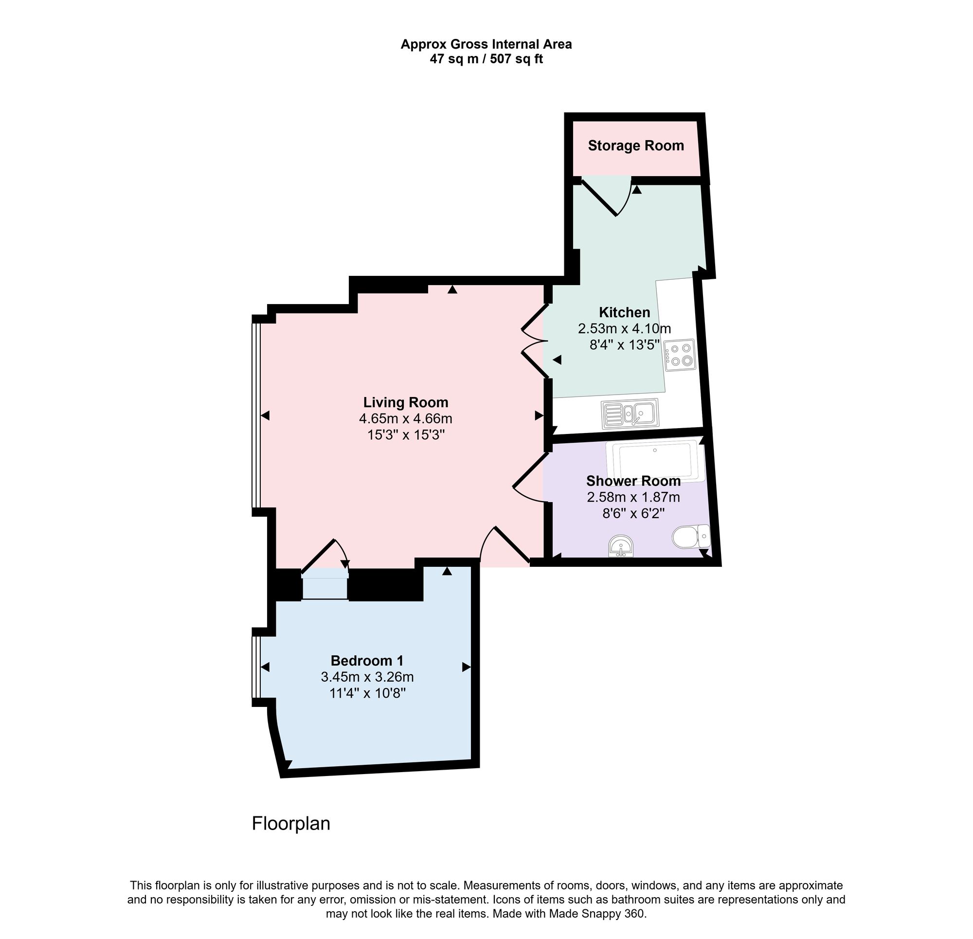 Flat 5, The Old Granary, Bank Street, Southampton floorplan