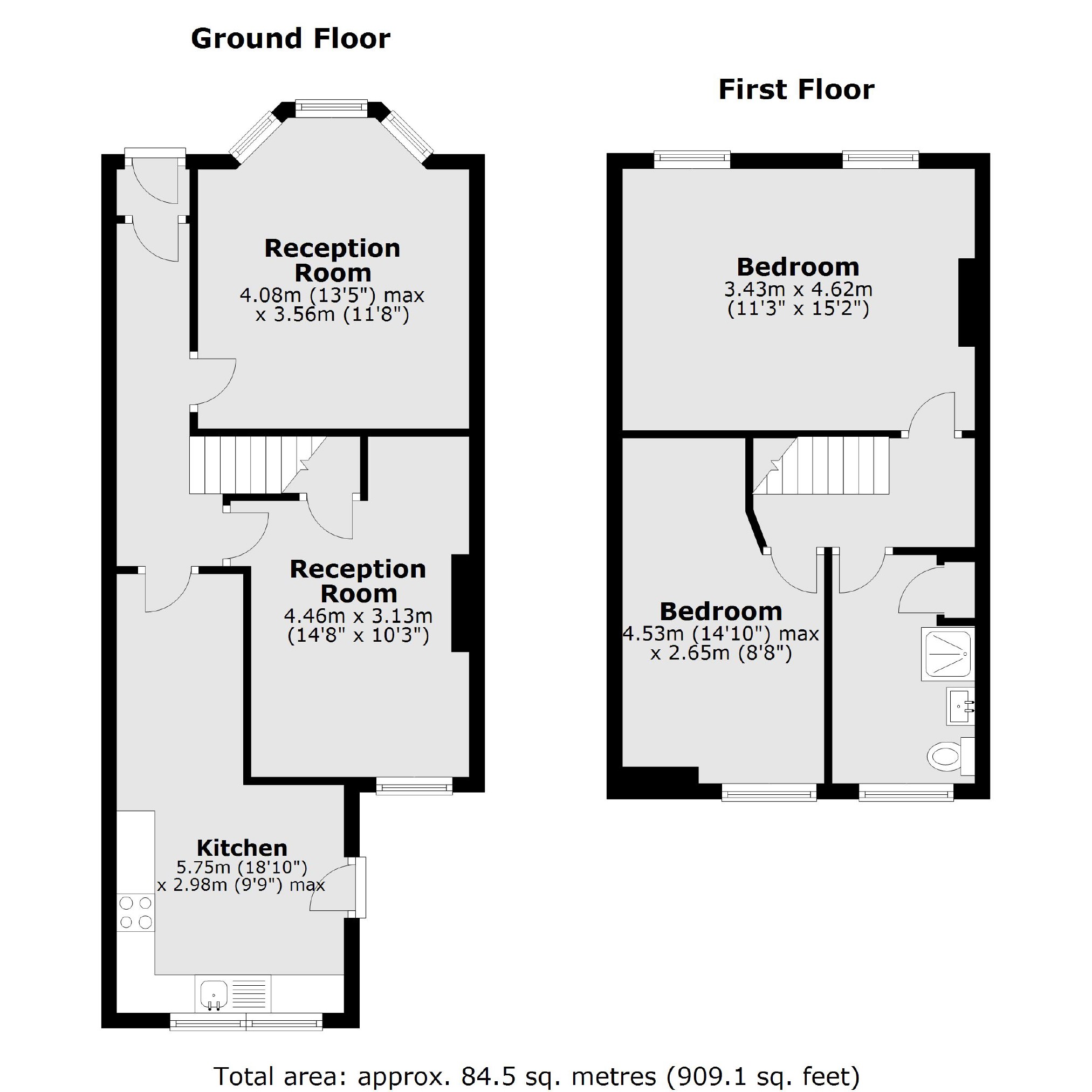 Chamberlain Road, London W13, 2 bedroom terraced house for sale