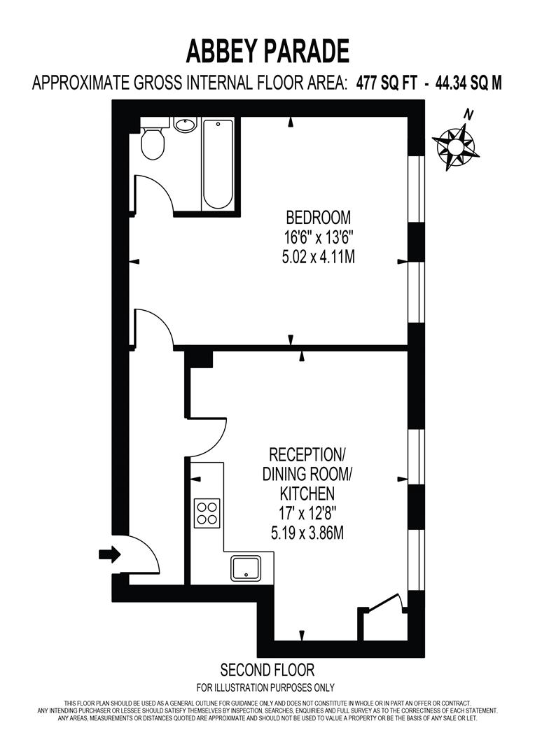 Flat 3, 29A, Abbey Parade, Colliers Wood floorplan