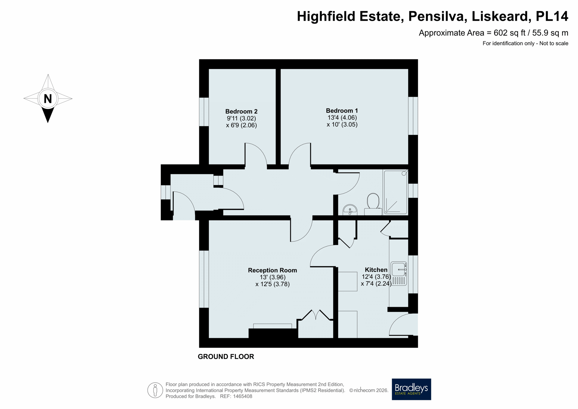 18 Highfield Estate, Pensilva Liskeard Cornwall, Liskeard floorplan