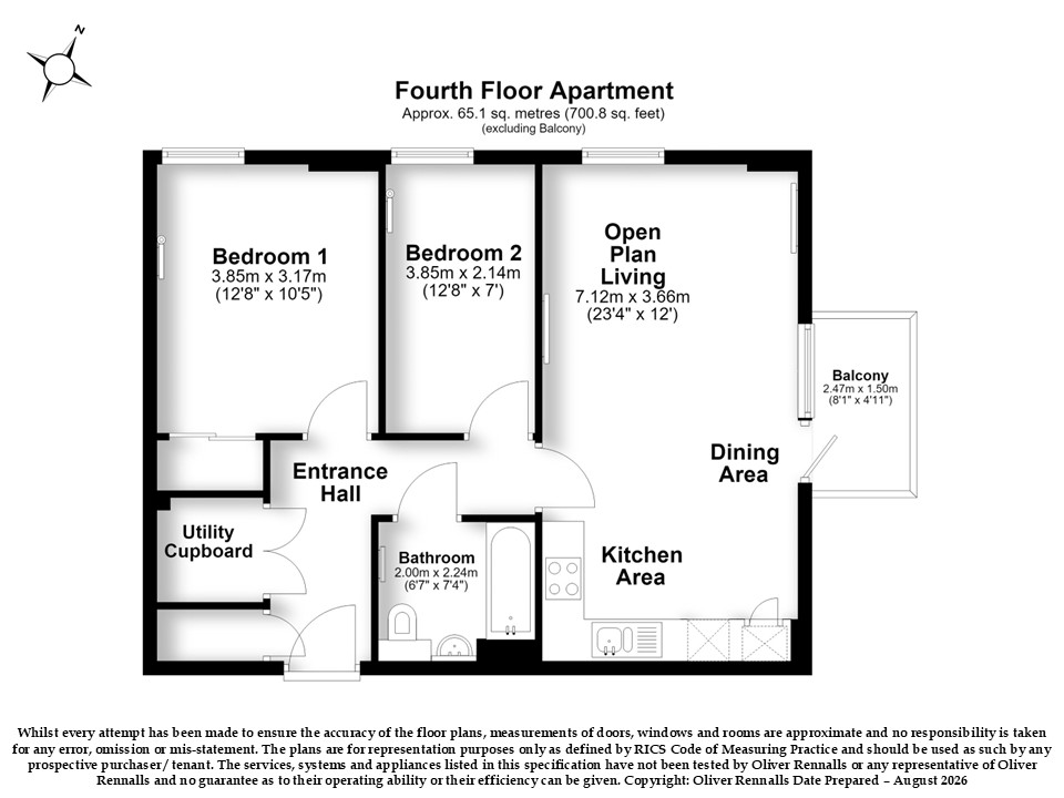 Kempton House - 2 Bedroom, Heritage Place, London floorplan