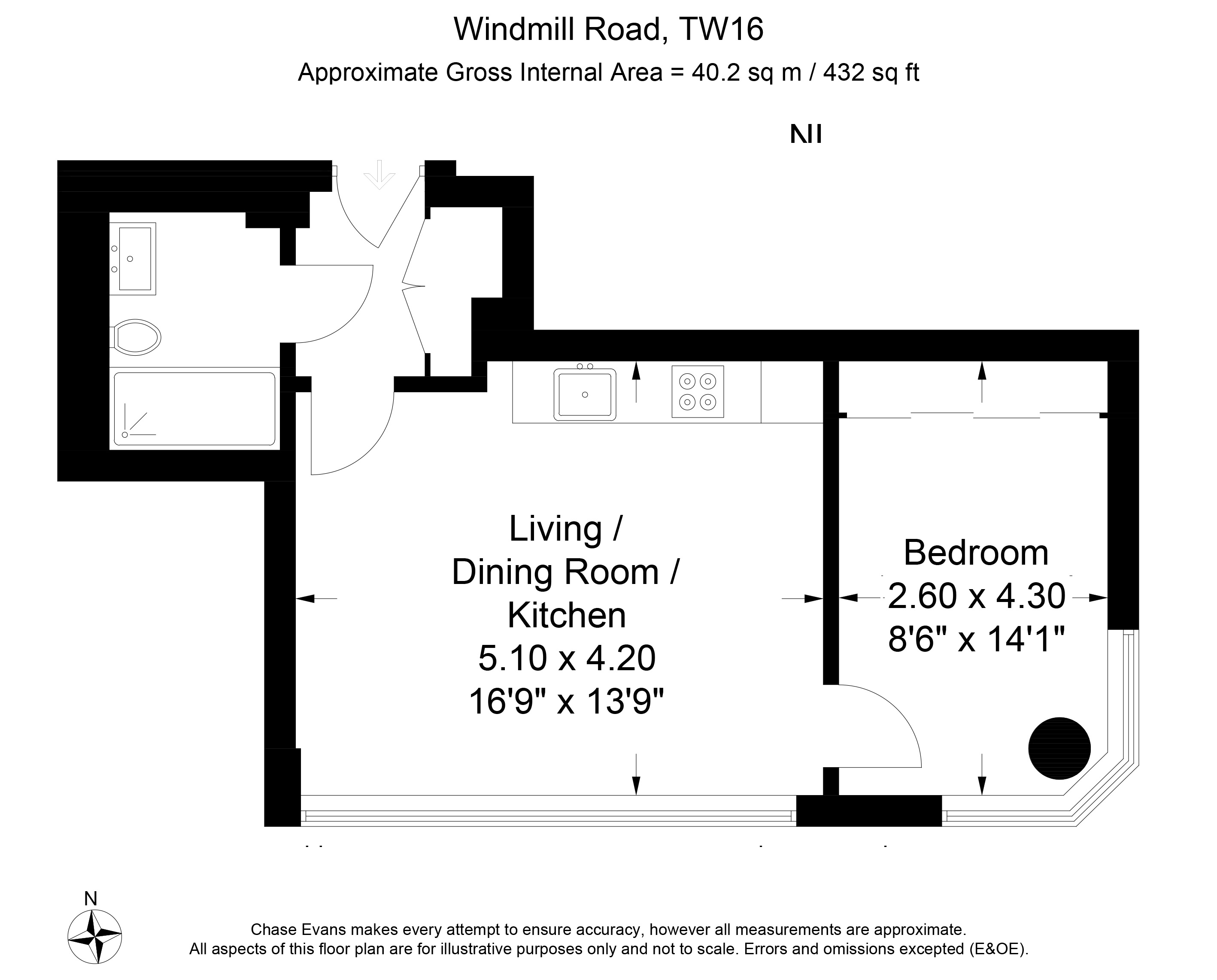 1 Bedrooms Flat to rent in Dolphin House, Windmill Road, Sunbury-On-Thames TW16