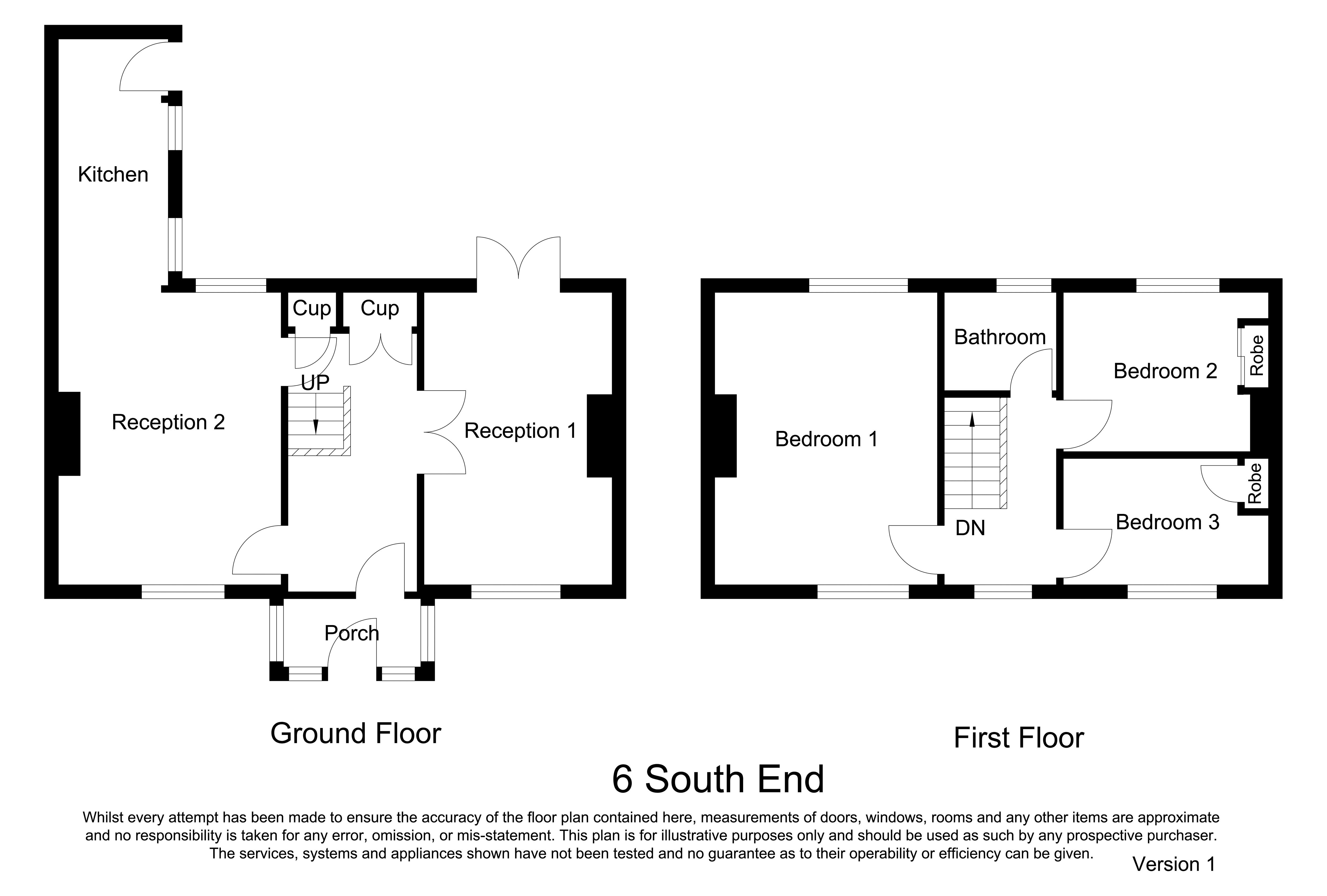 6, South End, Hexham floorplan