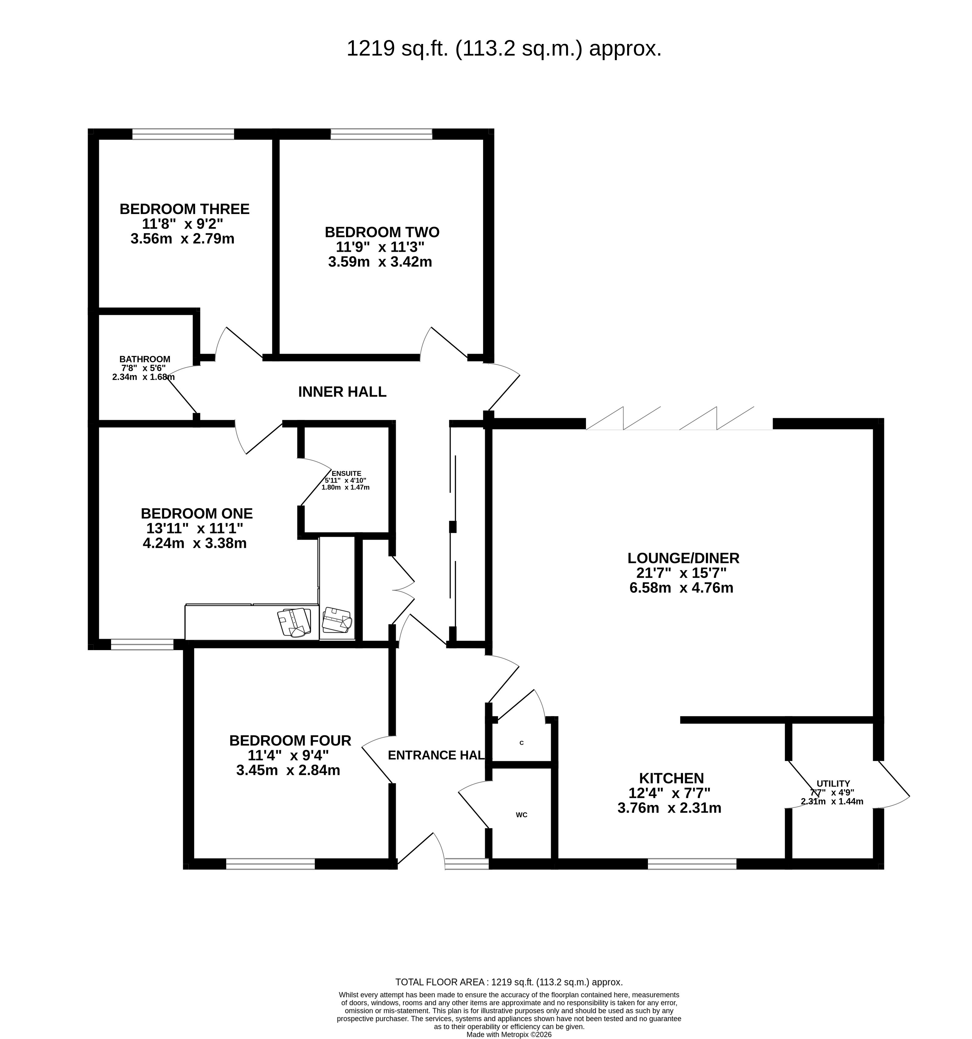 Ceres, Two Hedges Road, Woodmancote, Cheltenham floorplan