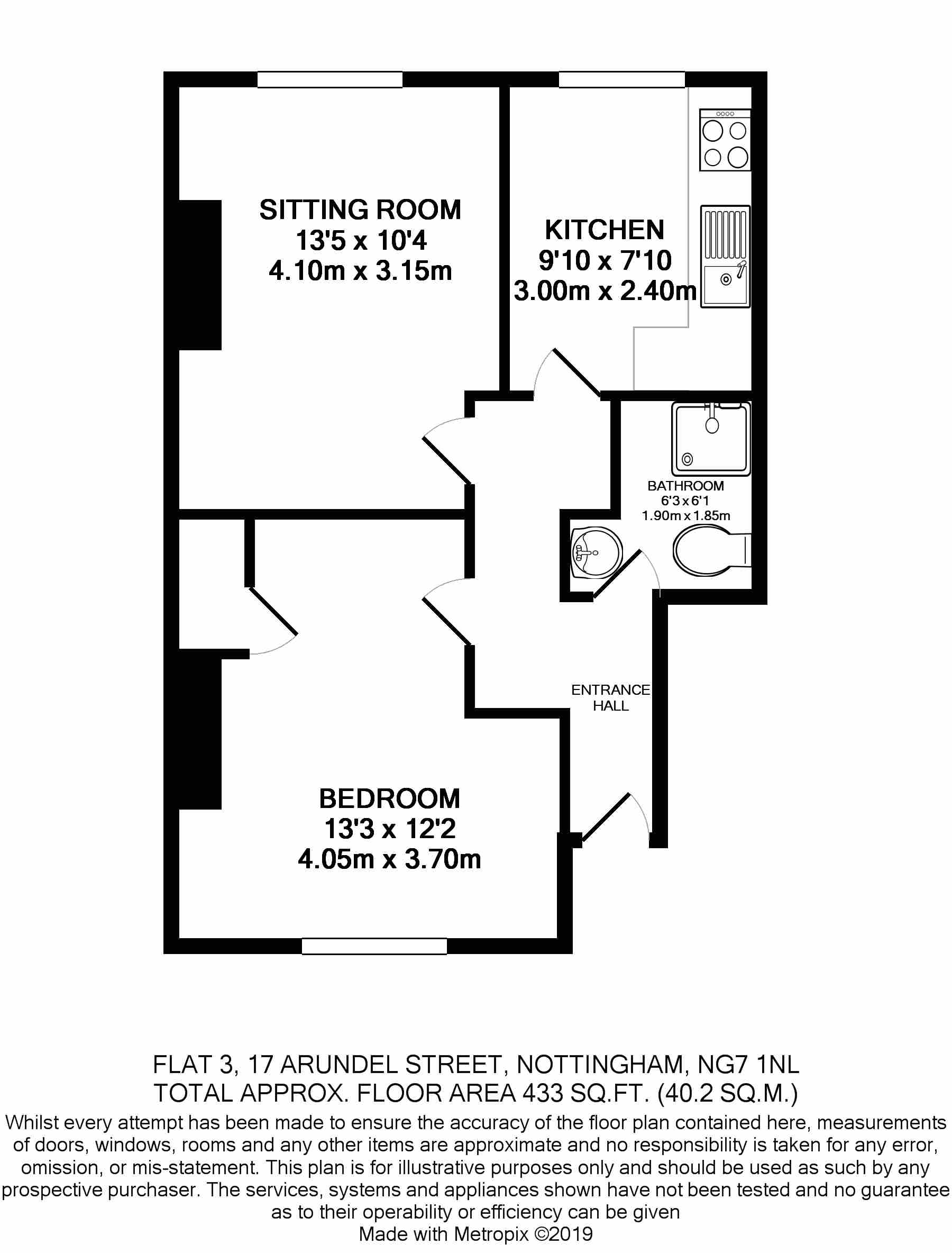 Flat 3, 17, Arundel Street, Lenton, Nottingham floorplan