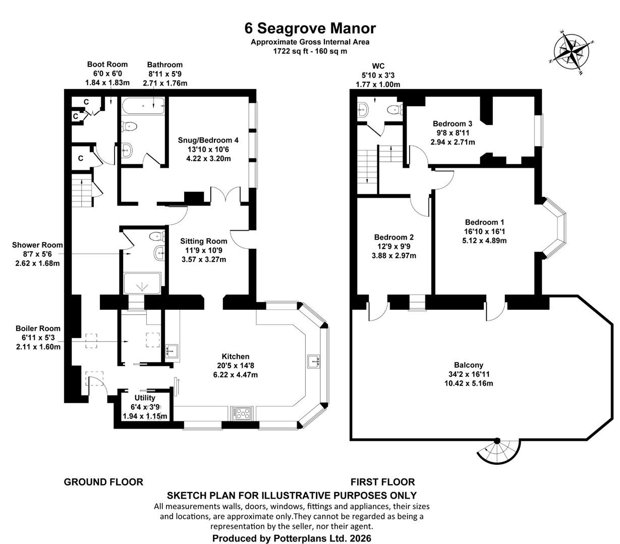 6, Seagrove Manor, Seaview floorplan