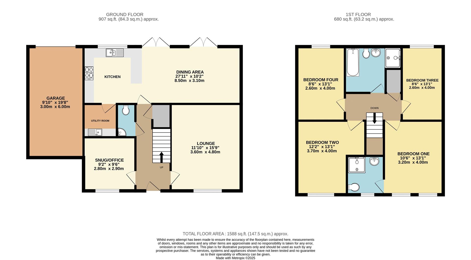 170, Carleton Road, Pontefract floorplan