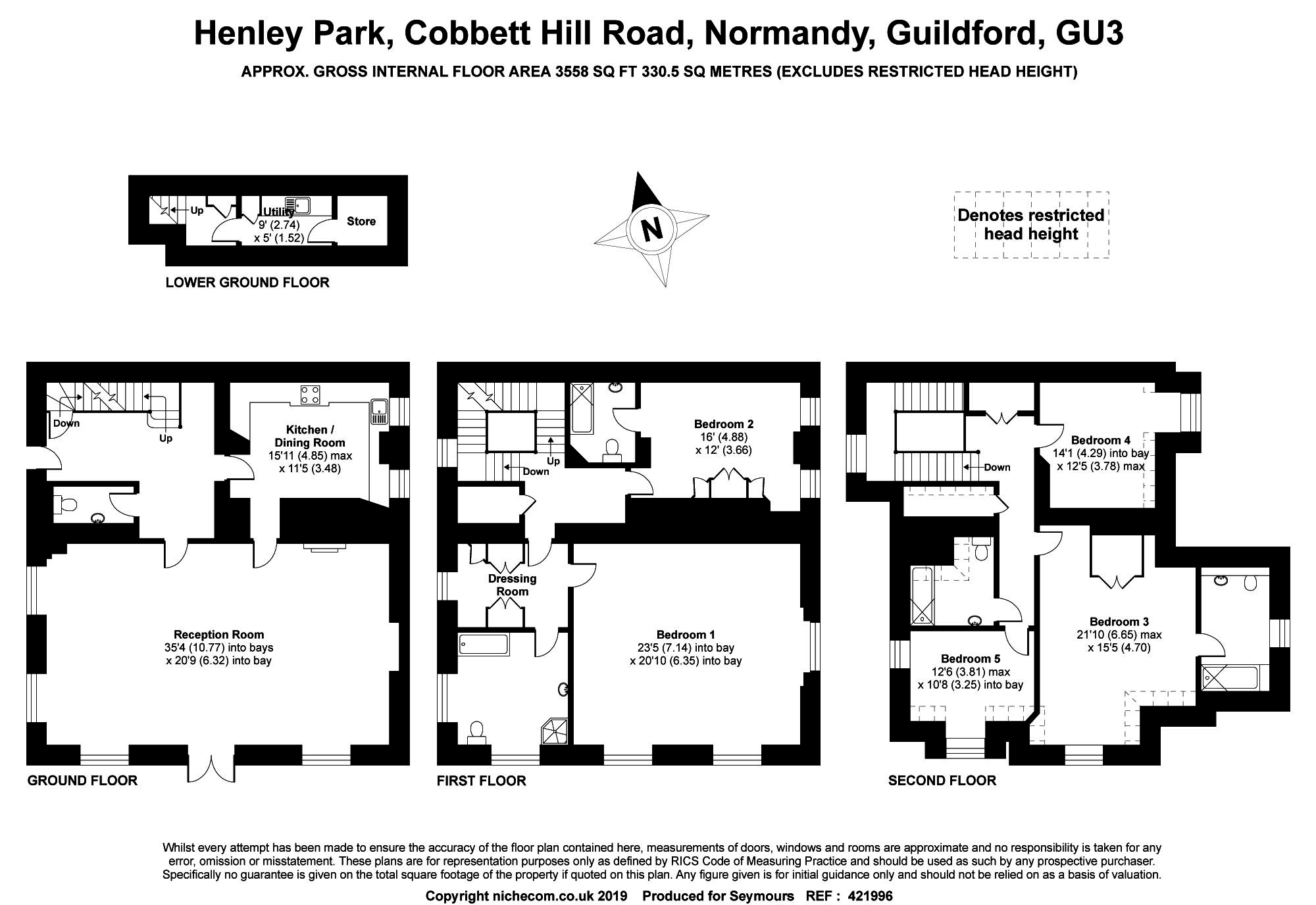 5 Bedrooms End terrace house for sale in Henley Park, Cobbett Hill Road, Normandy, Guildford GU3