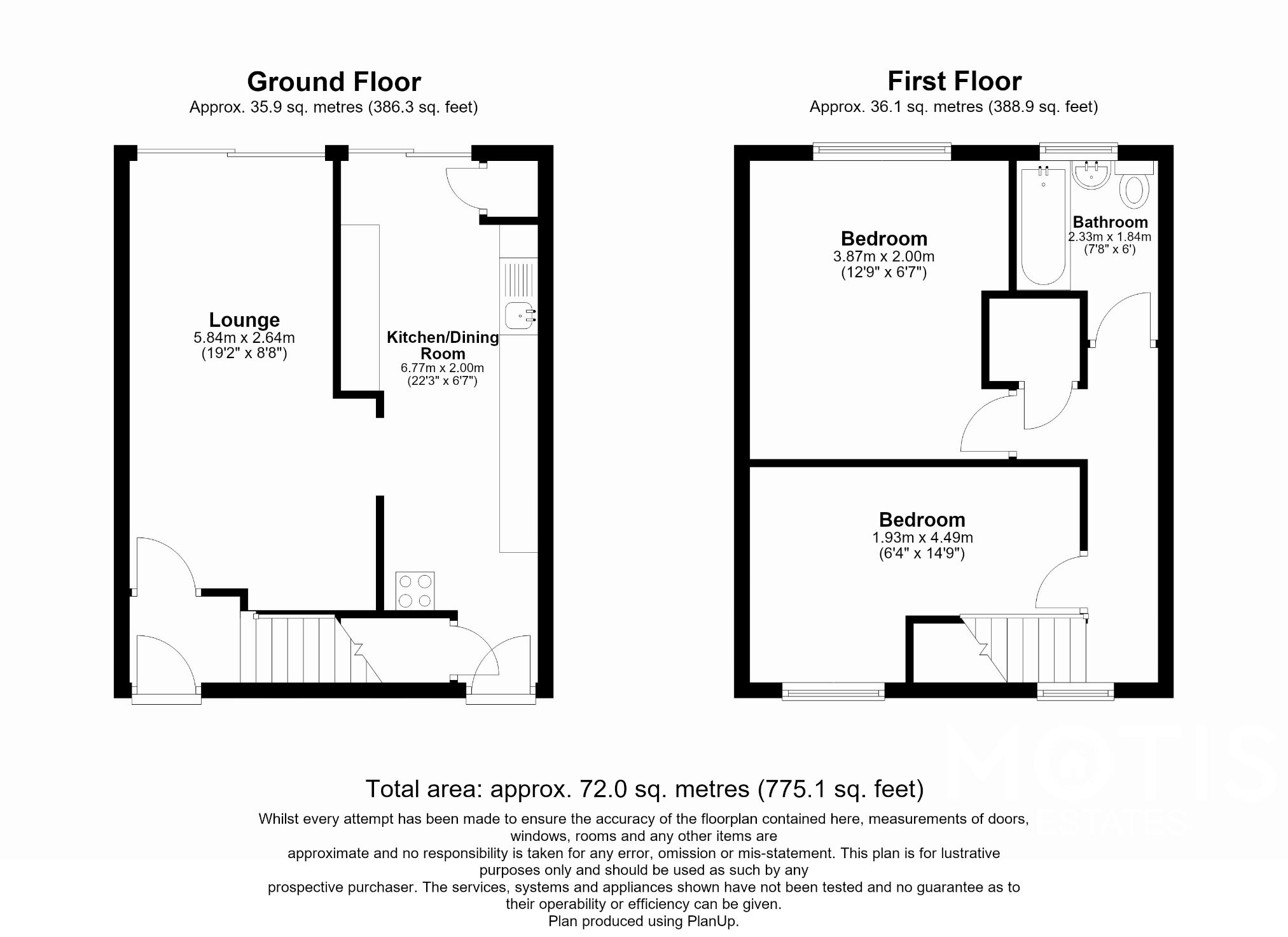131, Old Folkestone Road, Dover floorplan