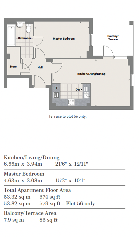 Flat 23, Bellow House, Harrow floorplan