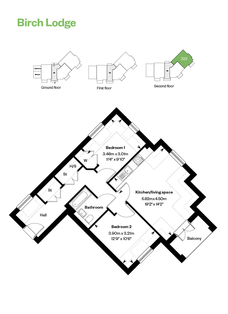 219, Birchwood, West Street, Gu9 7As floorplan