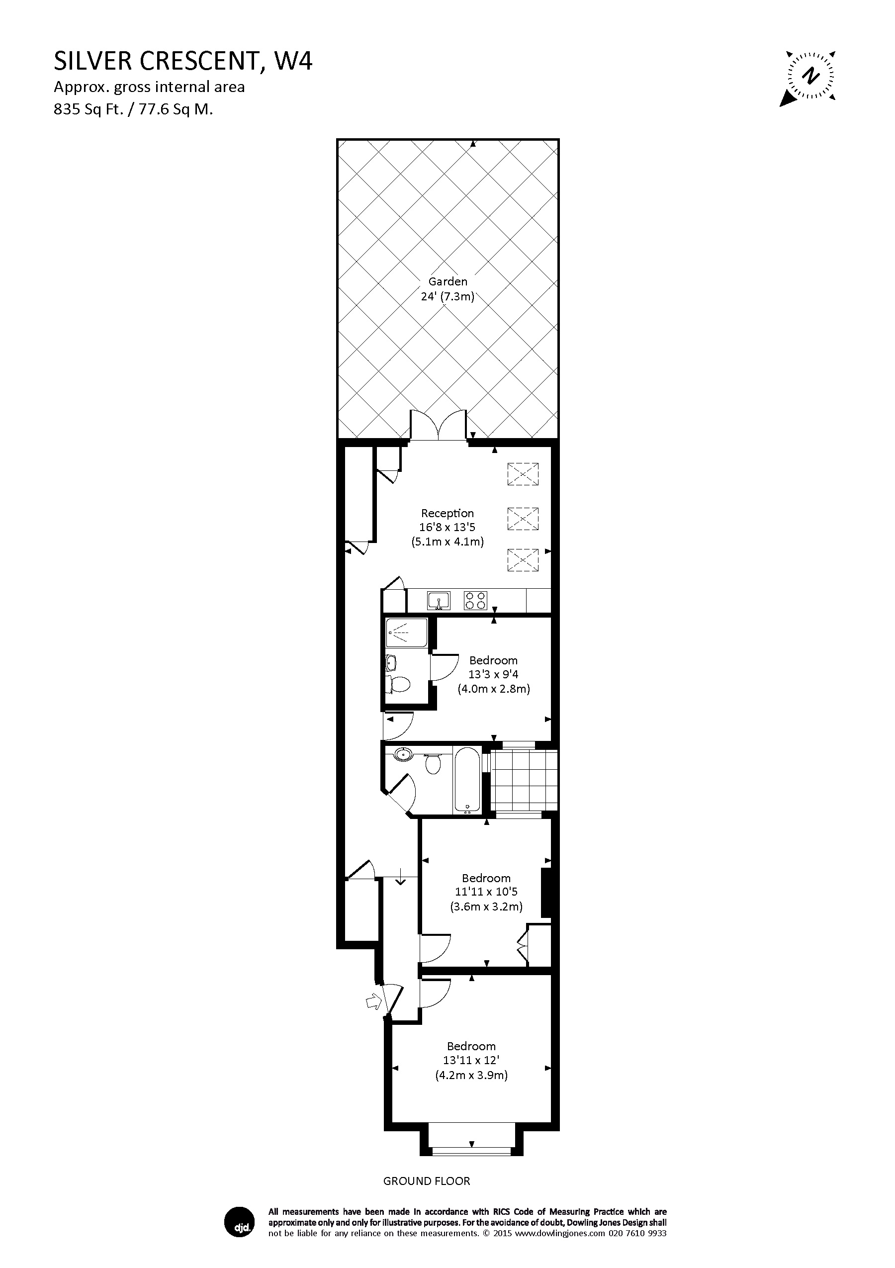 3 Bedrooms Flat to rent in Silver Crescent, London W4