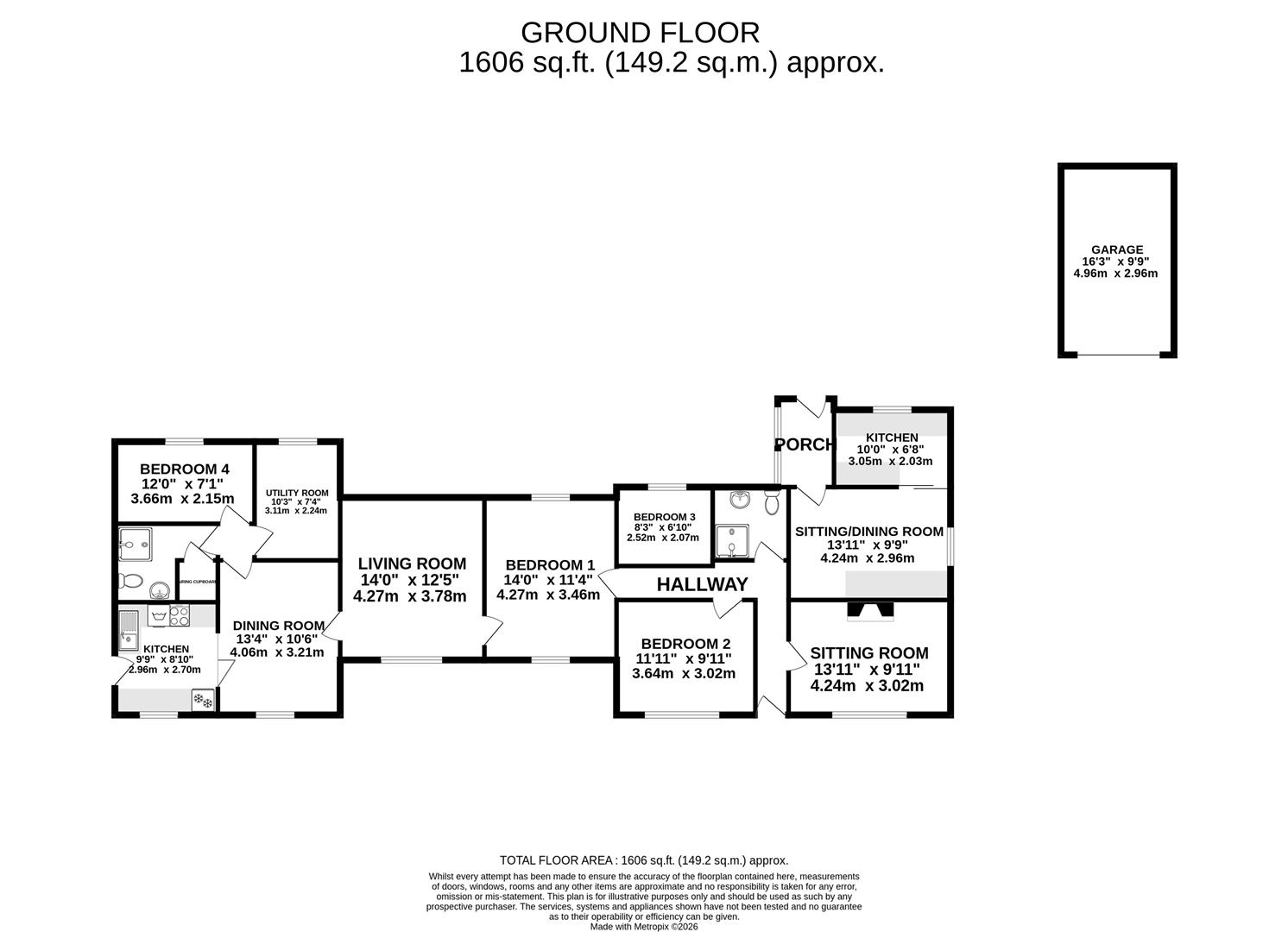 Treoda & Homeland, Road From Junction North Of Penkief To Junction So, Goonhavern floorplan