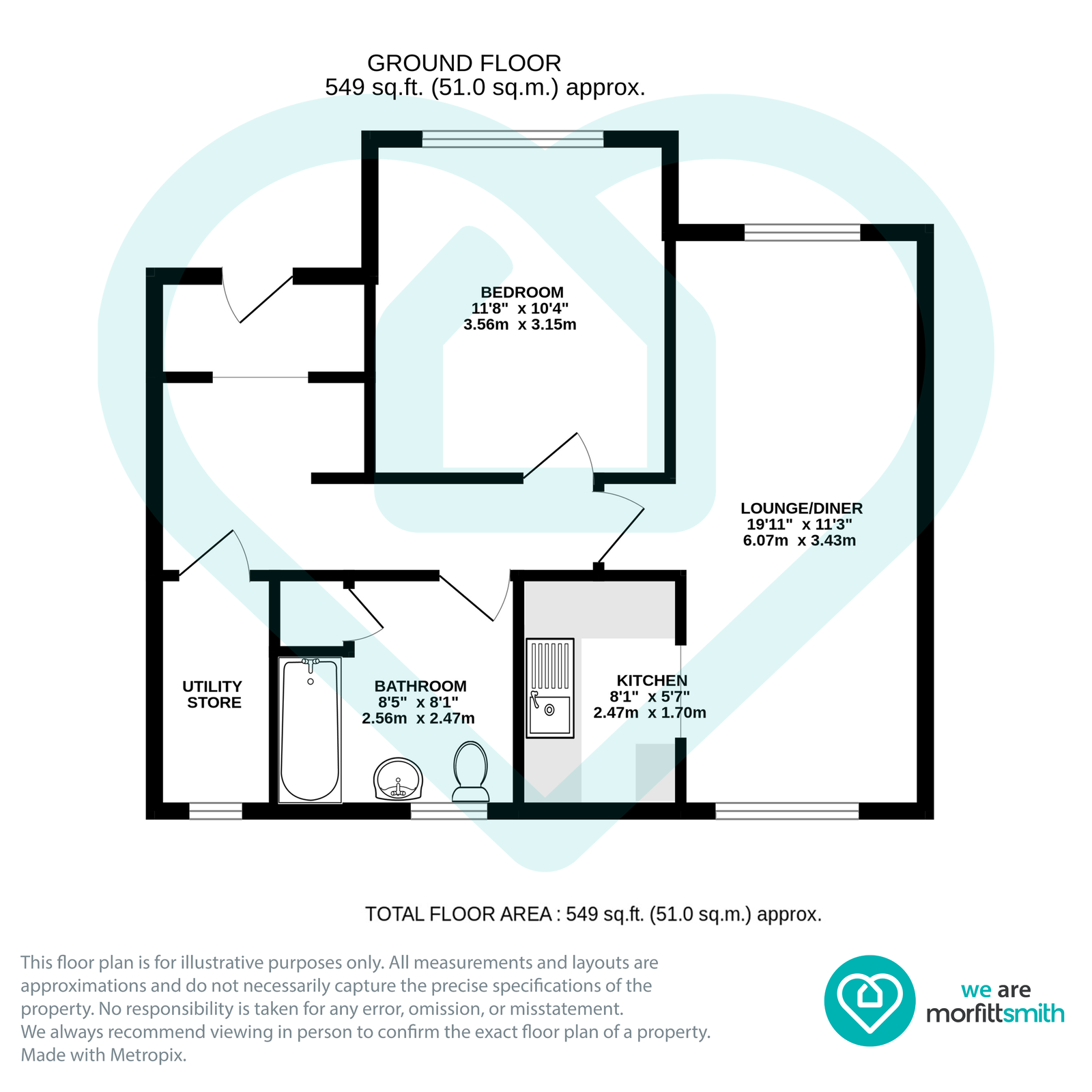 34, Bard Street, Sheffield floorplan