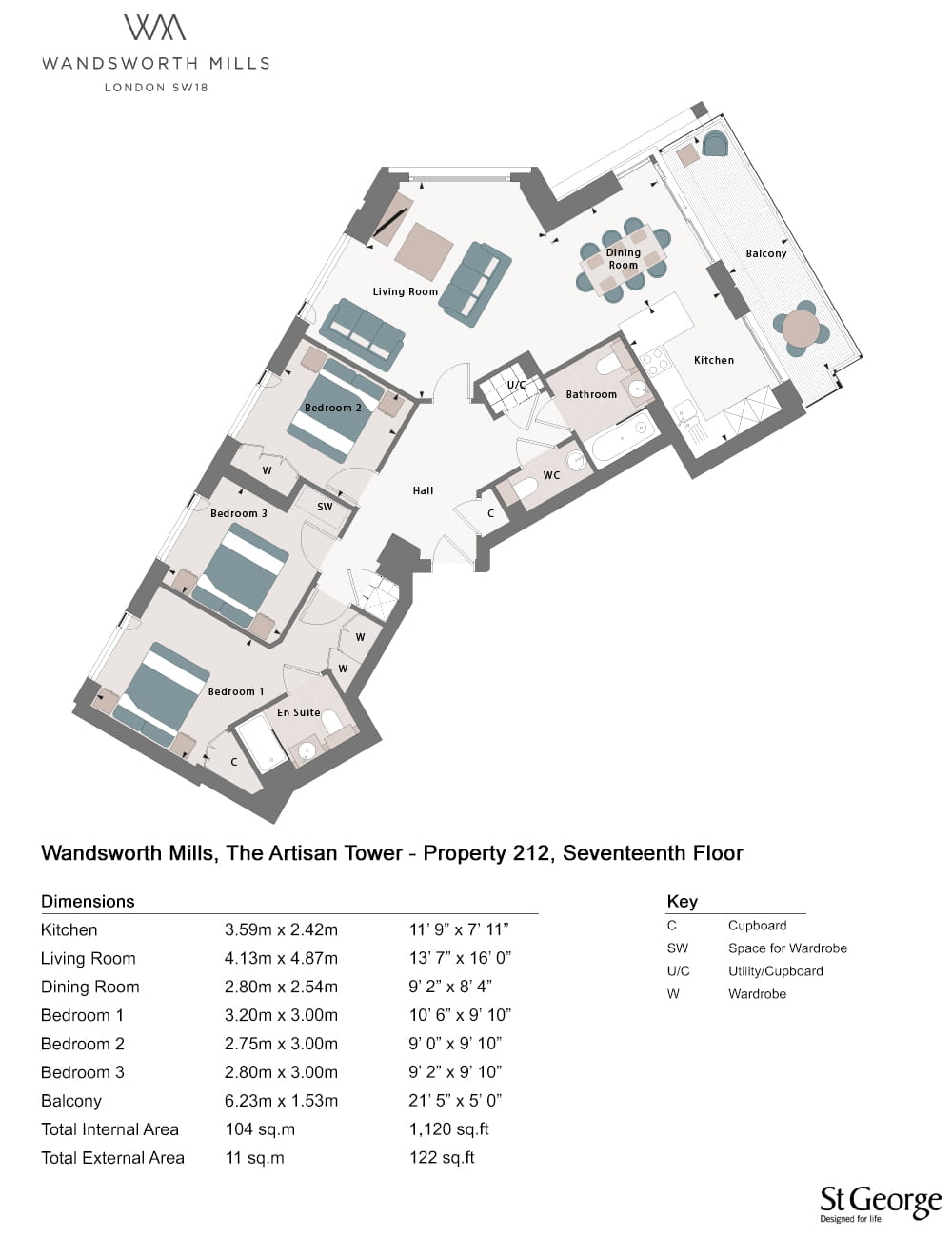 Wandsworth, Sw18 1th, Wandsworth floorplan