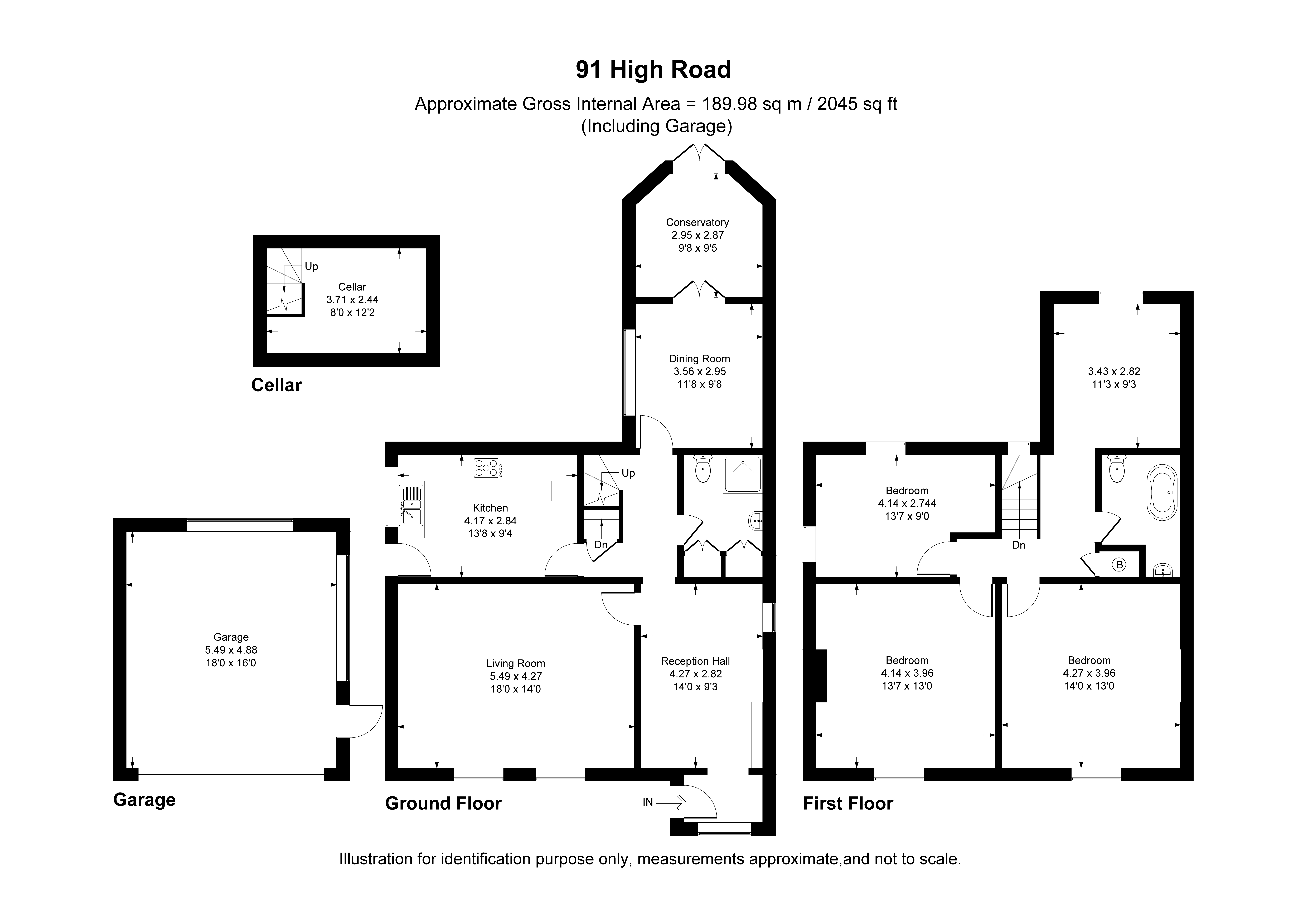 91, High Road, Watford floorplan