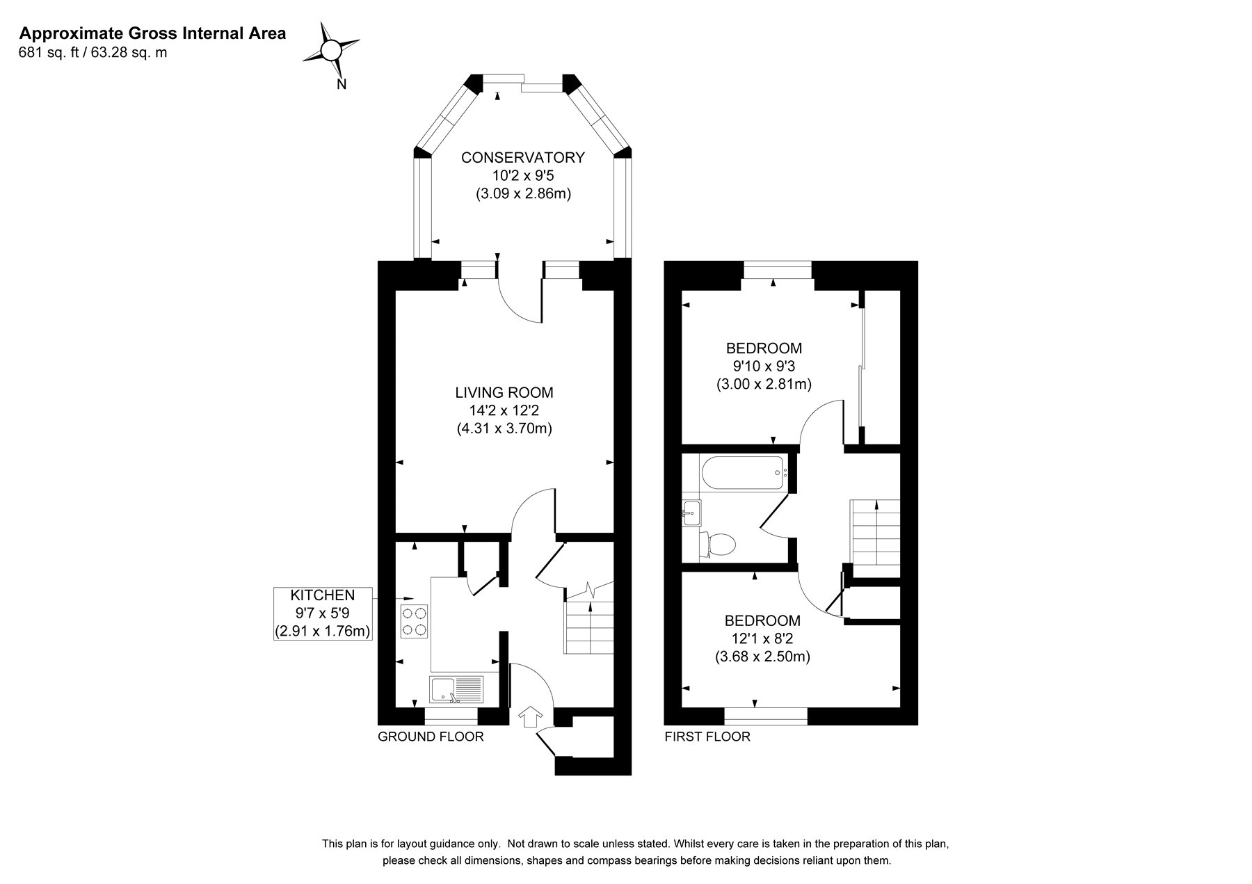 14, Camellia Court, Woking floorplan