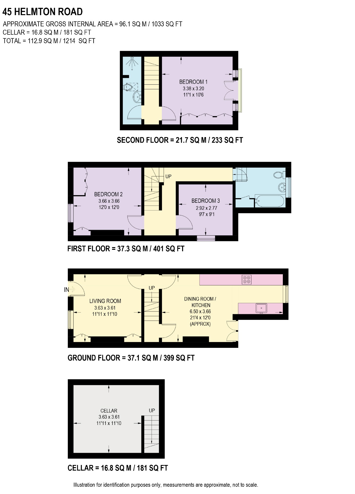 3 Bedrooms Terraced house for sale in Helmton Road, Sheffield, Yorkshire S8