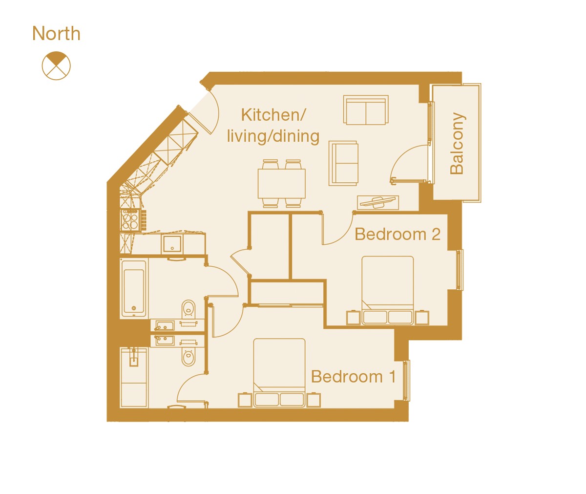 Plot 022, Brentwood Central, Brentwood floorplan