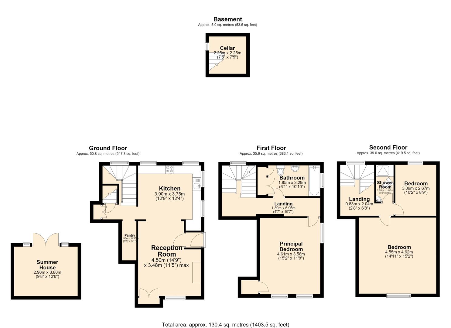 The Corner House, 1 Pursglove Road, Tideswell floorplan