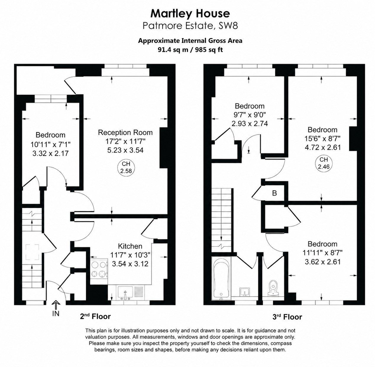Flat 17, Martley House, Patmore Estate, London floorplan