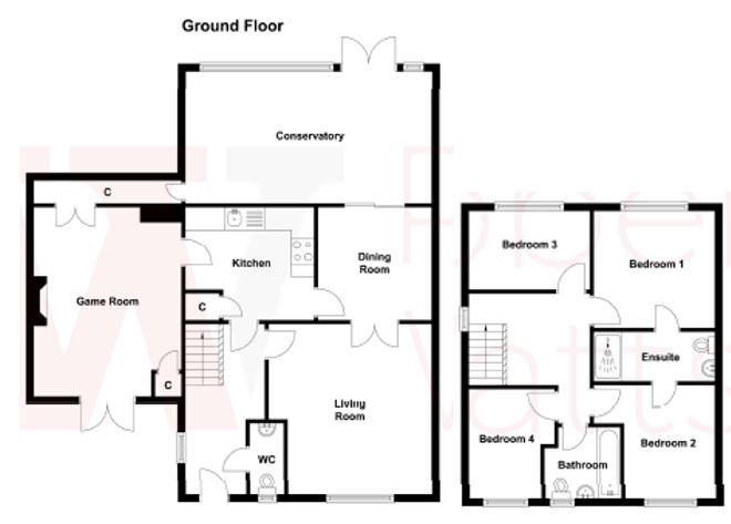 12, Cedar Close, Bradford floorplan