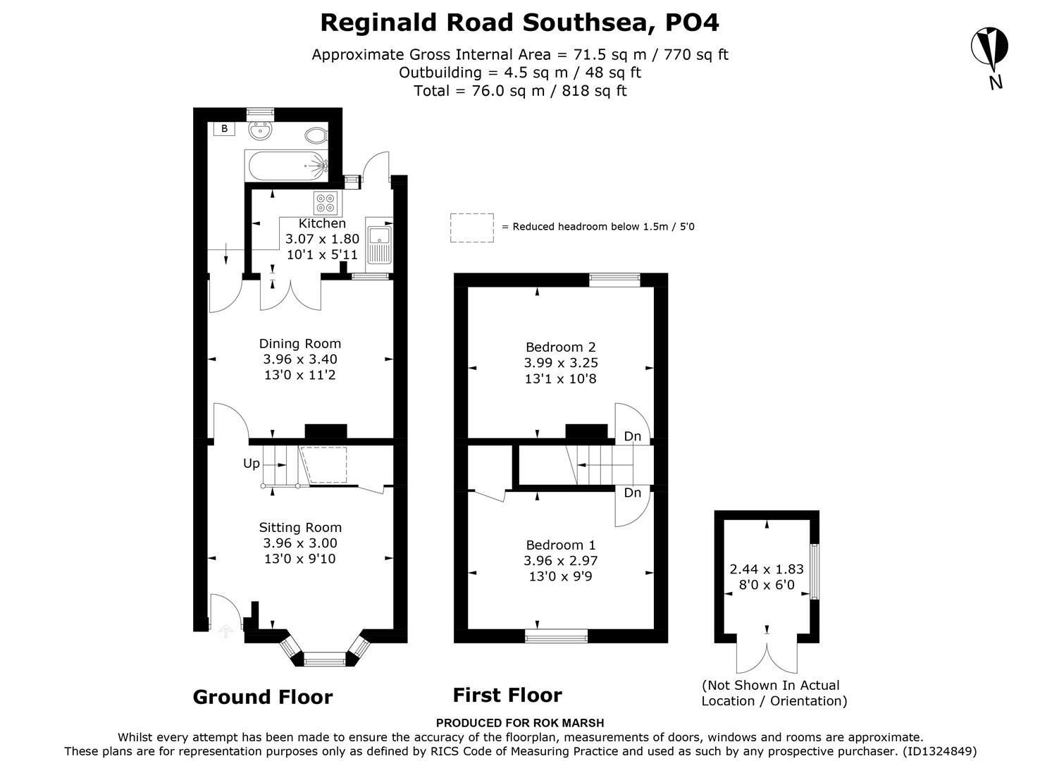 107, Reginald Road, Southsea floorplan