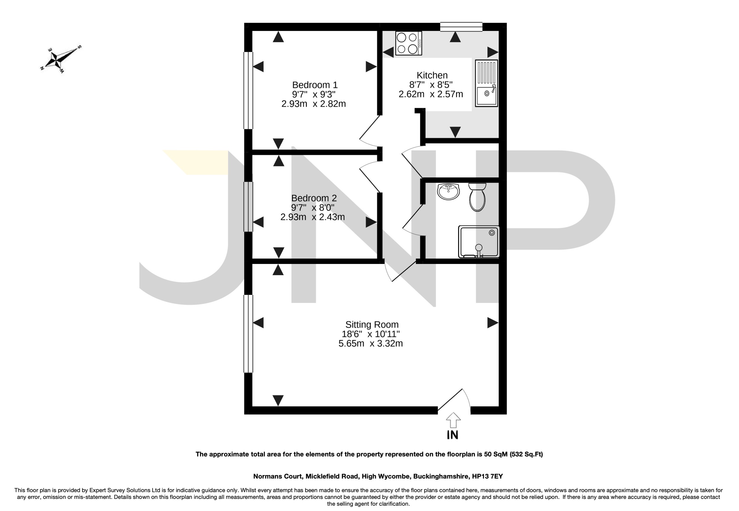 Flat 6, Normans Court,, Micklefield Road, Buckinghamshire floorplan