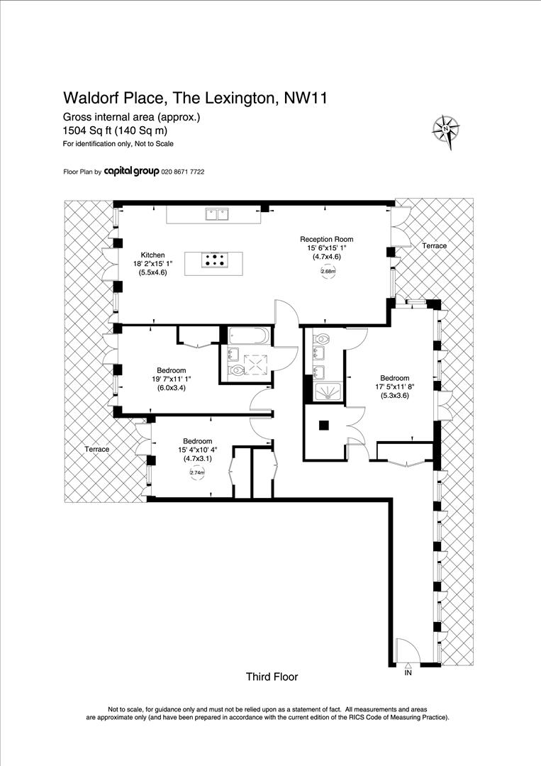 Flat 12, 3, Waldorf Place, Finchley Road, London floorplan