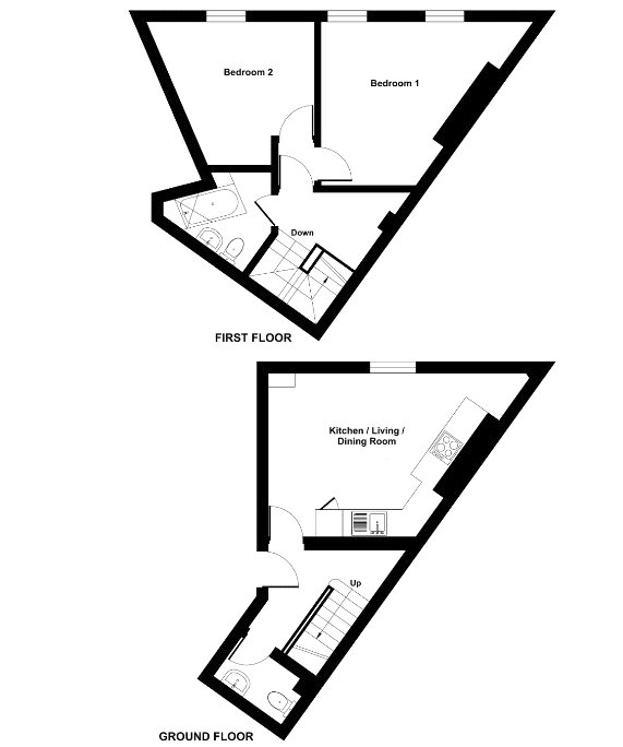 Flat 1, 2-3,, The Square, Surrey floorplan