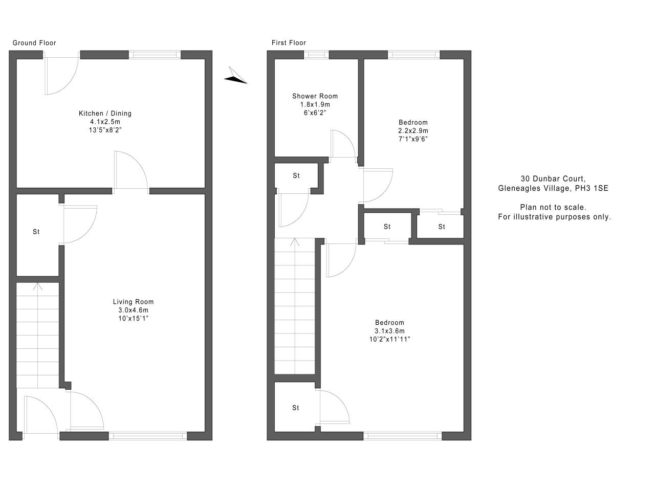 2 Bedrooms Terraced house for sale in Dunbar Court, Gleneagles Village, Auchterarder PH3