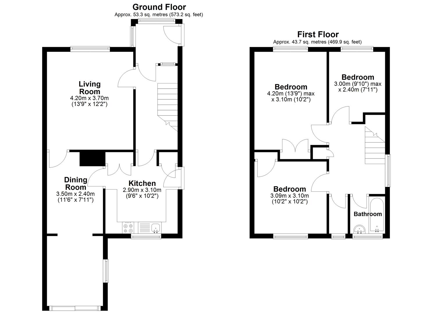 44, Wyndham Drive, Cefn-Y-Bedd floorplan