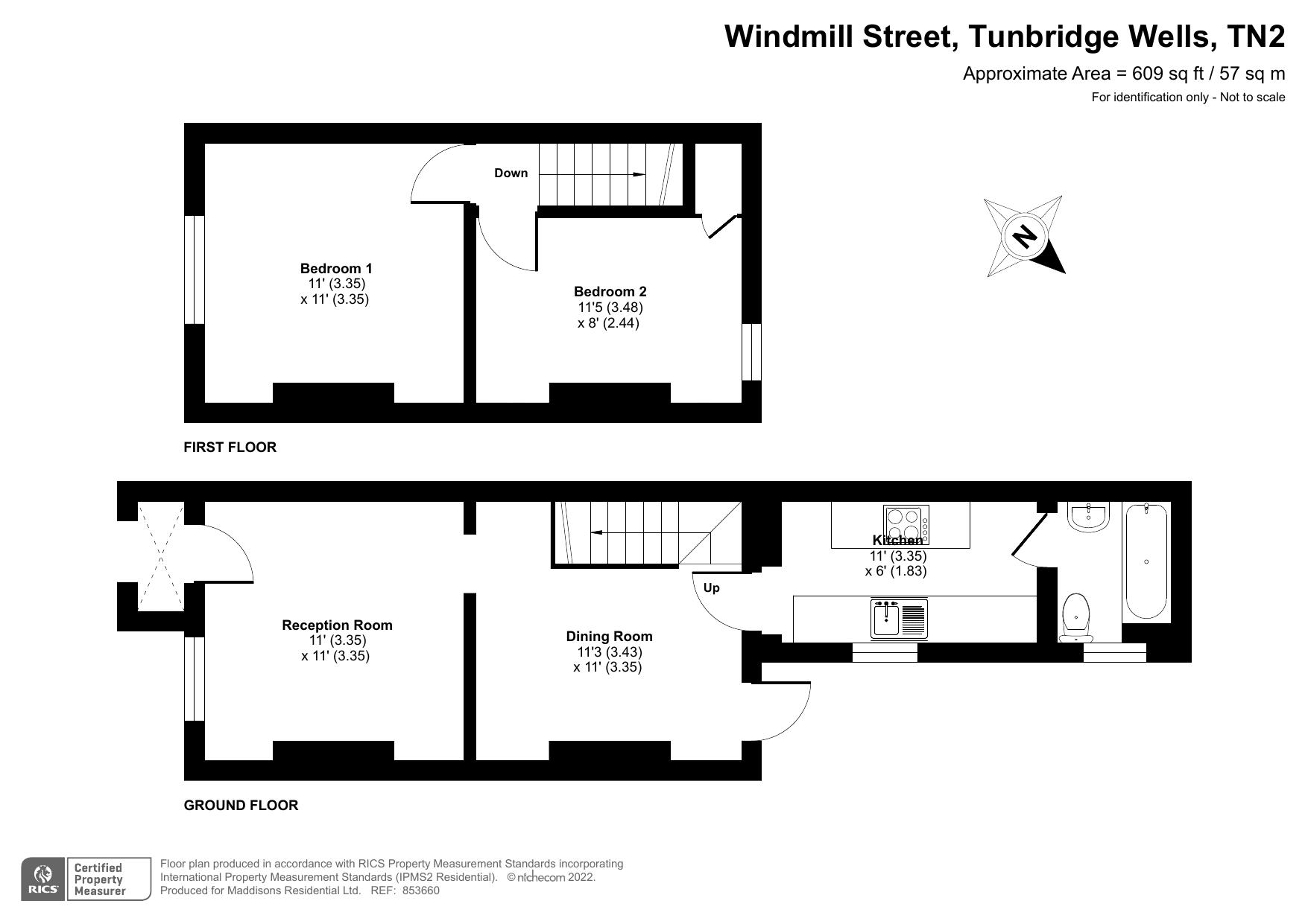 Windmill Street, Tunbridge Wells TN2, 2 bedroom terraced house for sale