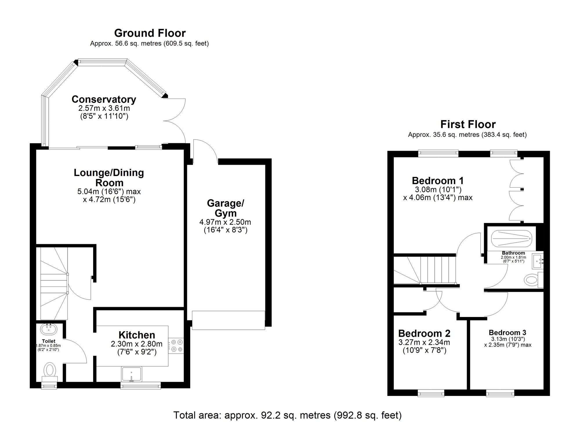 3 Walton Close, Ely floorplan