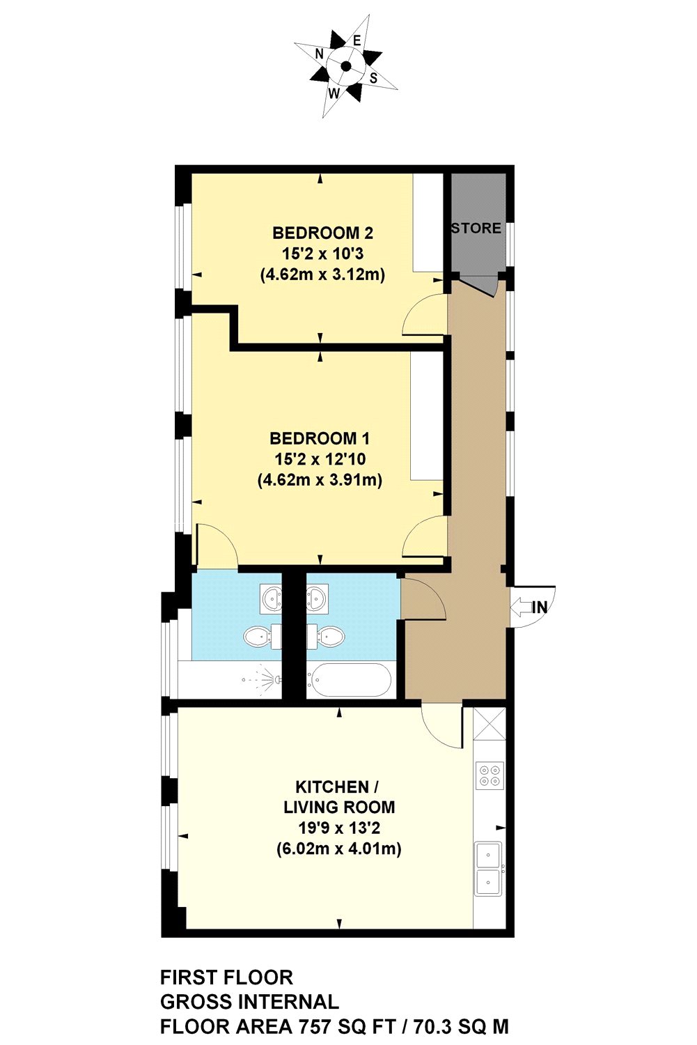 2 Bedrooms Flat to rent in Tutelage Court, 31 College Terrace, London E3