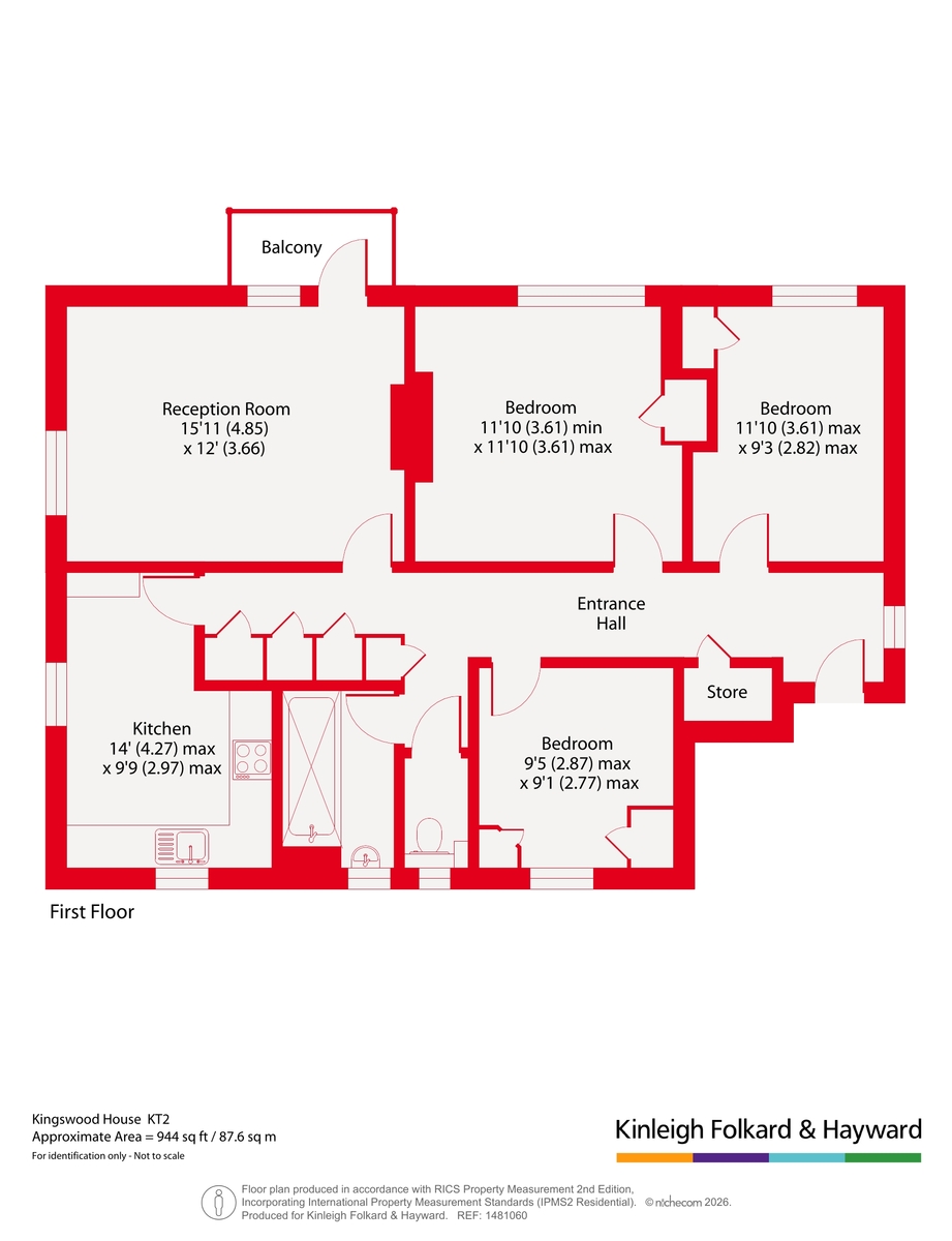 Flat 20 Kingswood House,, Kingsnympton Park, Kingston Upon Thames floorplan