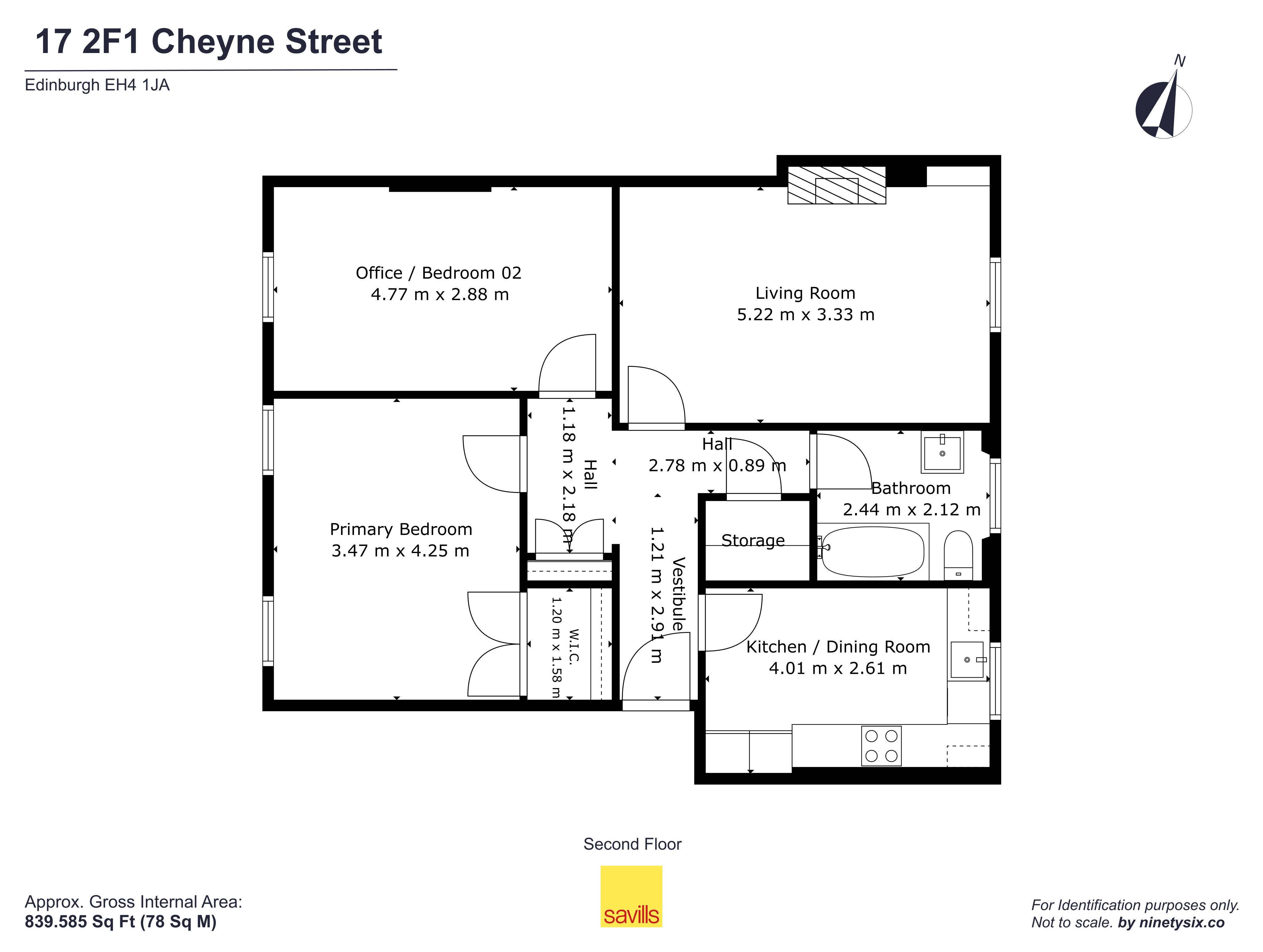 2F1, 17, Cheyne Street, Edinburgh floorplan