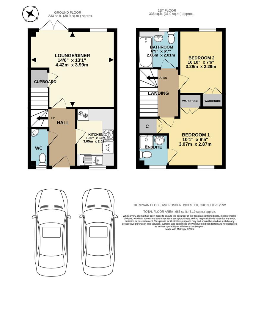 10, Rowan Close, Bicester floorplan
