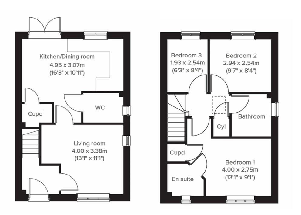 The Danbury, Plot 320, Trehenlis Gardens, Helston floorplan
