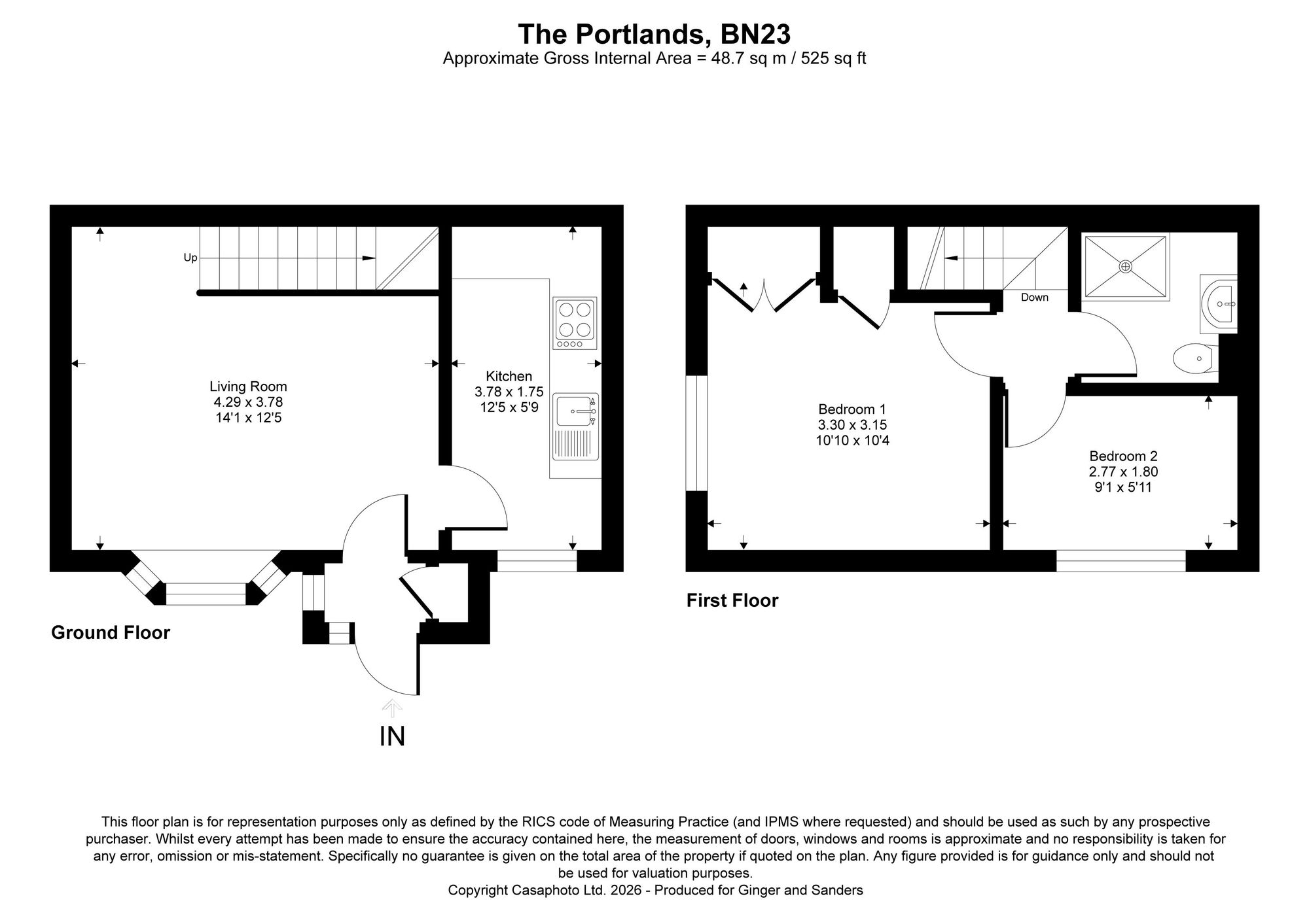 9 The Portlands, Eastbourne floorplan