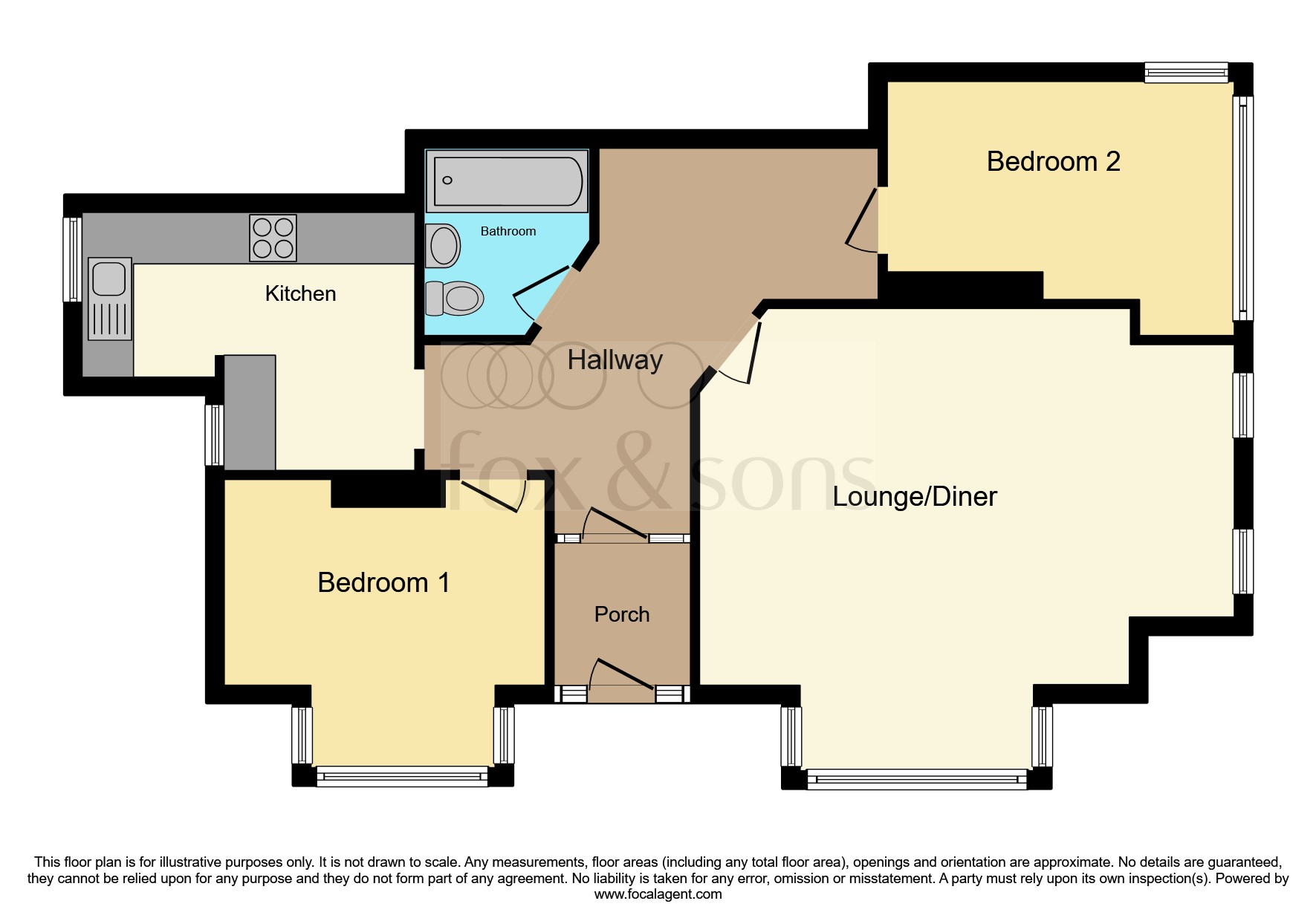 Flat 1, 13, Ascham Road, Bournemouth floorplan