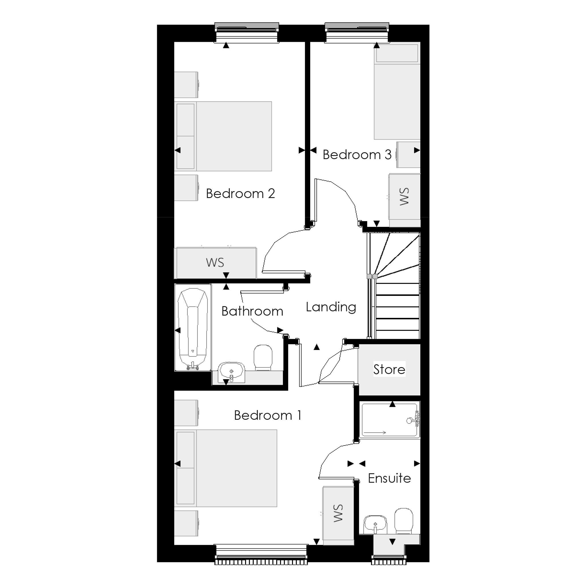 Oakfield Lane, Wilmington floorplan