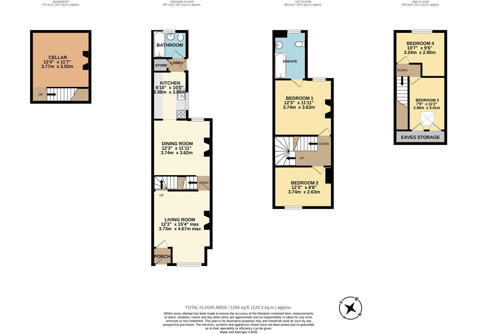 4 bed terraced house for sale in Rochester Road, Burham, Rochester ME1