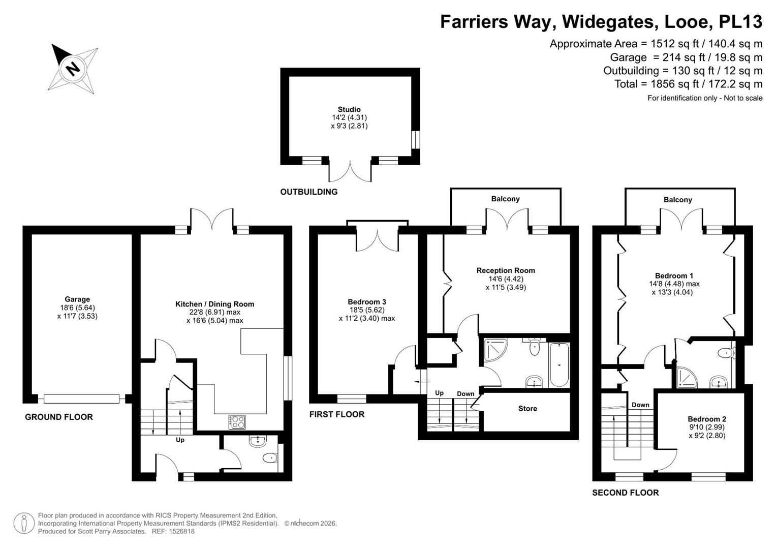 6, Farriers Way, Looe floorplan