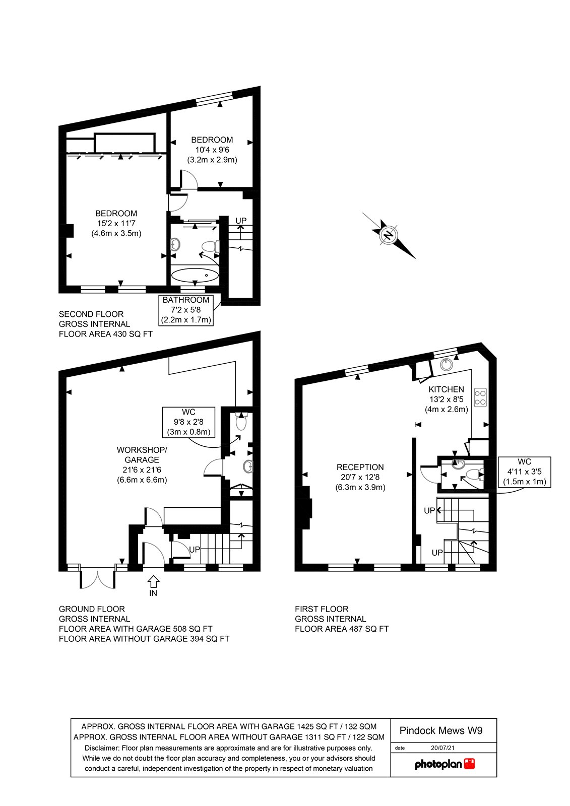 16, Pindock Mews, London floorplan