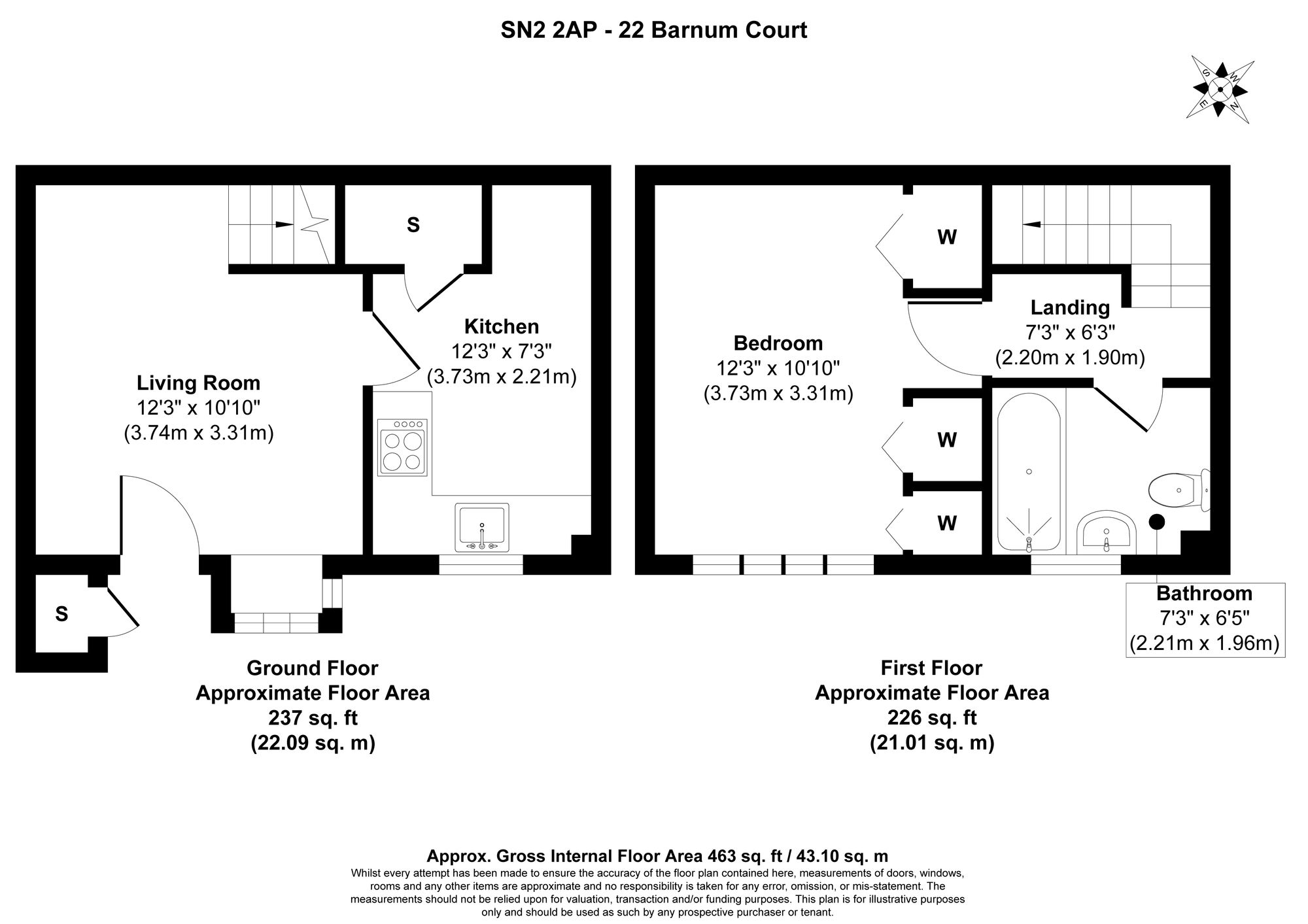 22 Barnum Court, Swindon floorplan