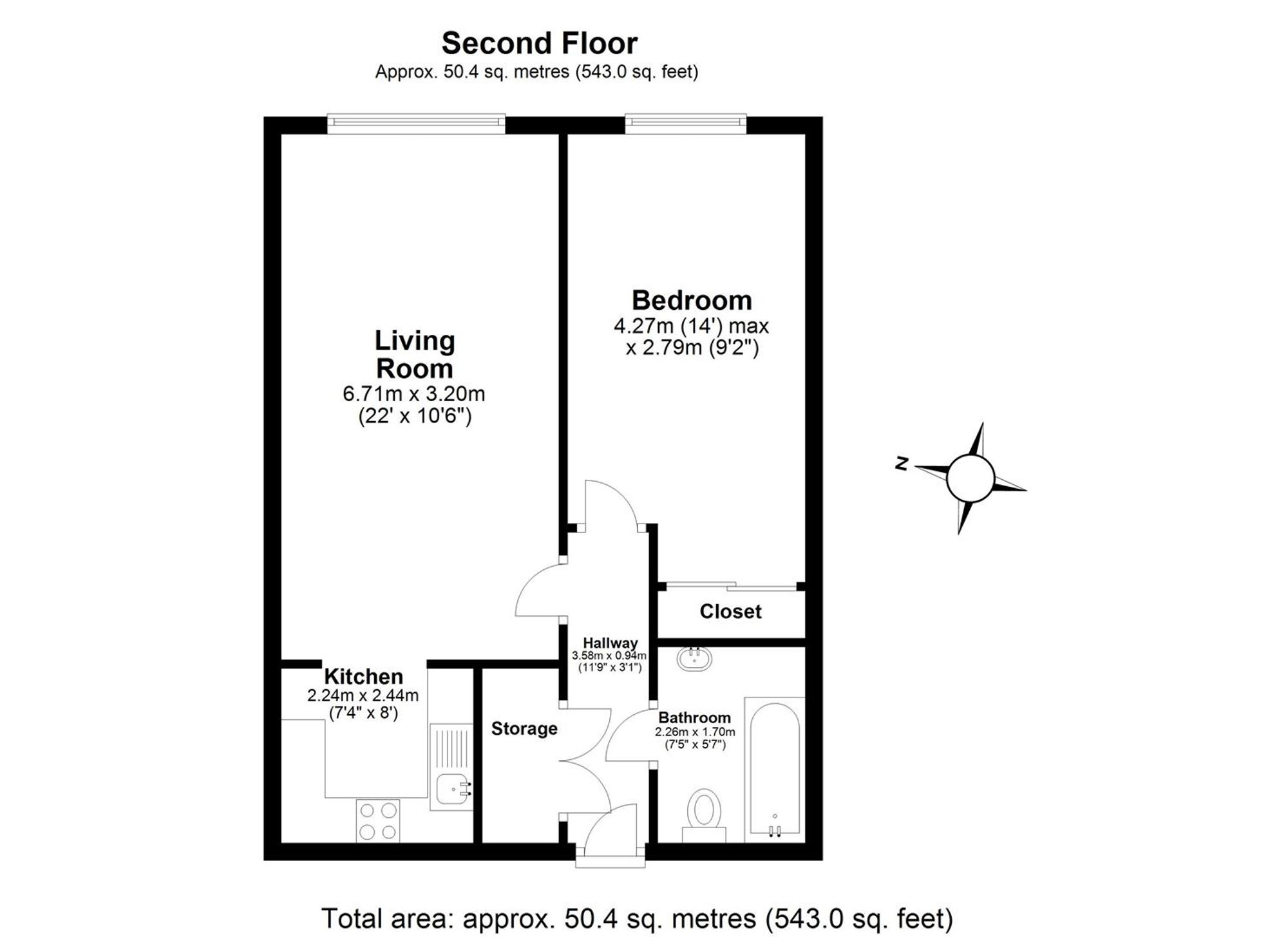 Flat 18, Manor Court Lodge, London floorplan
